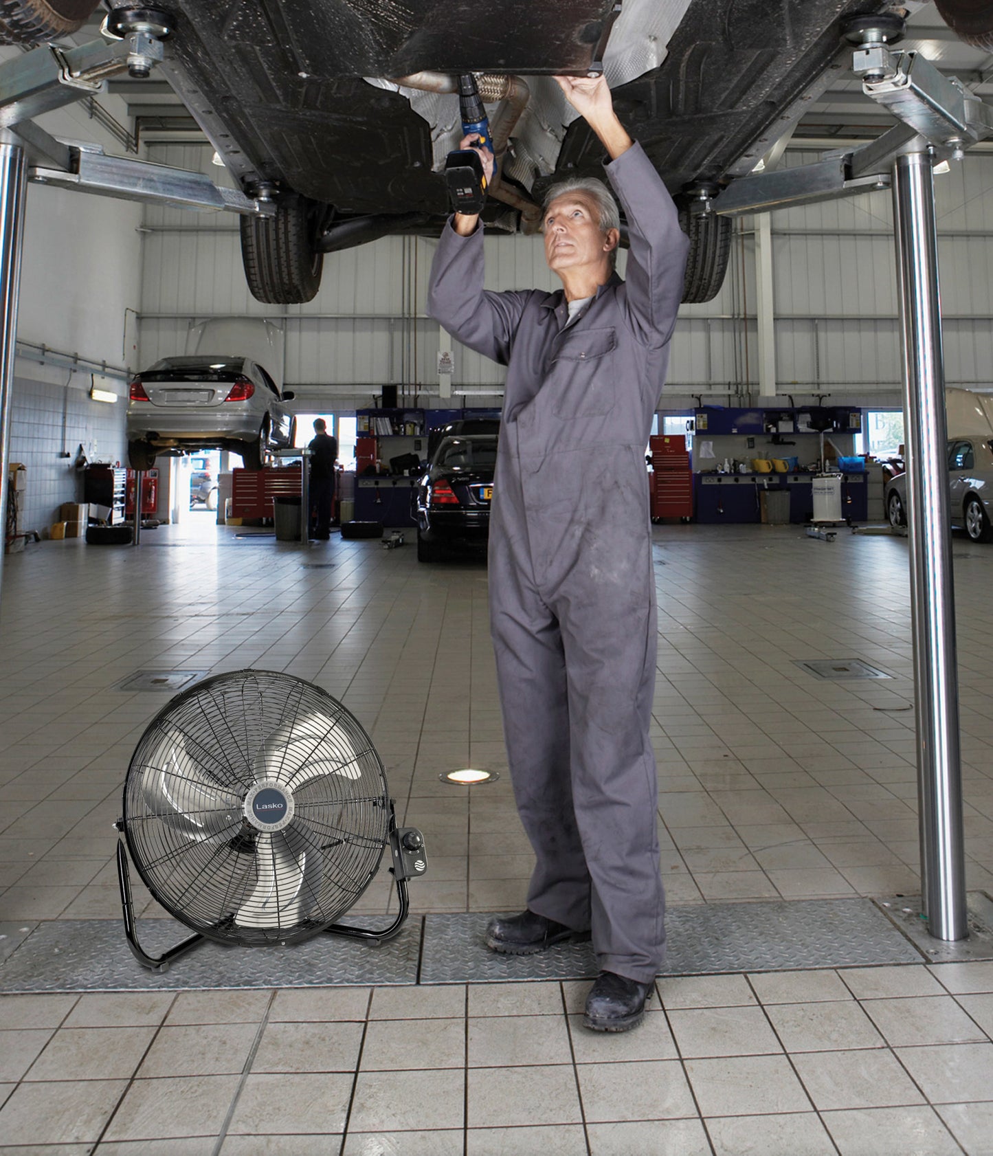 Lasko 20" Max Performance High Velocity Floor Fan with Wall Mount Option and 3 Speeds, 2264QM, Black