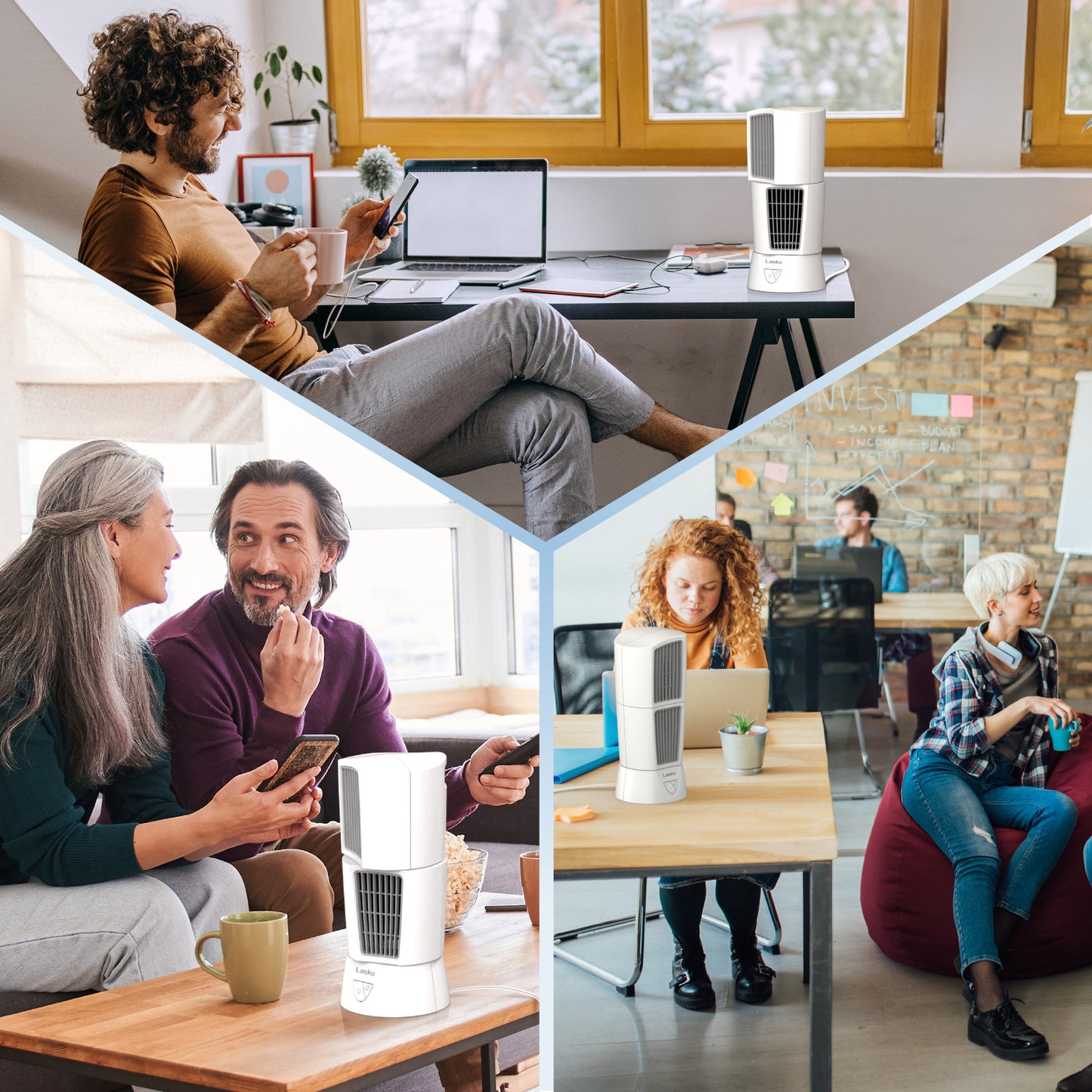 Lasko Platinum Desktop Wind Tower Fan, 4917, White