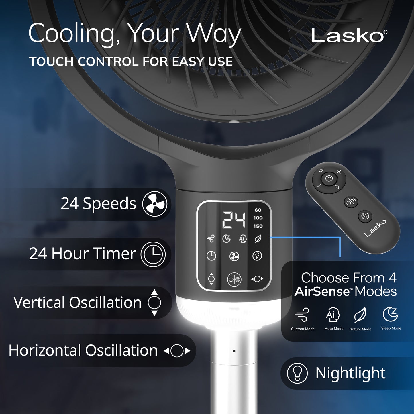 Lasko Whirlwind Orbital Pedestal Fan
