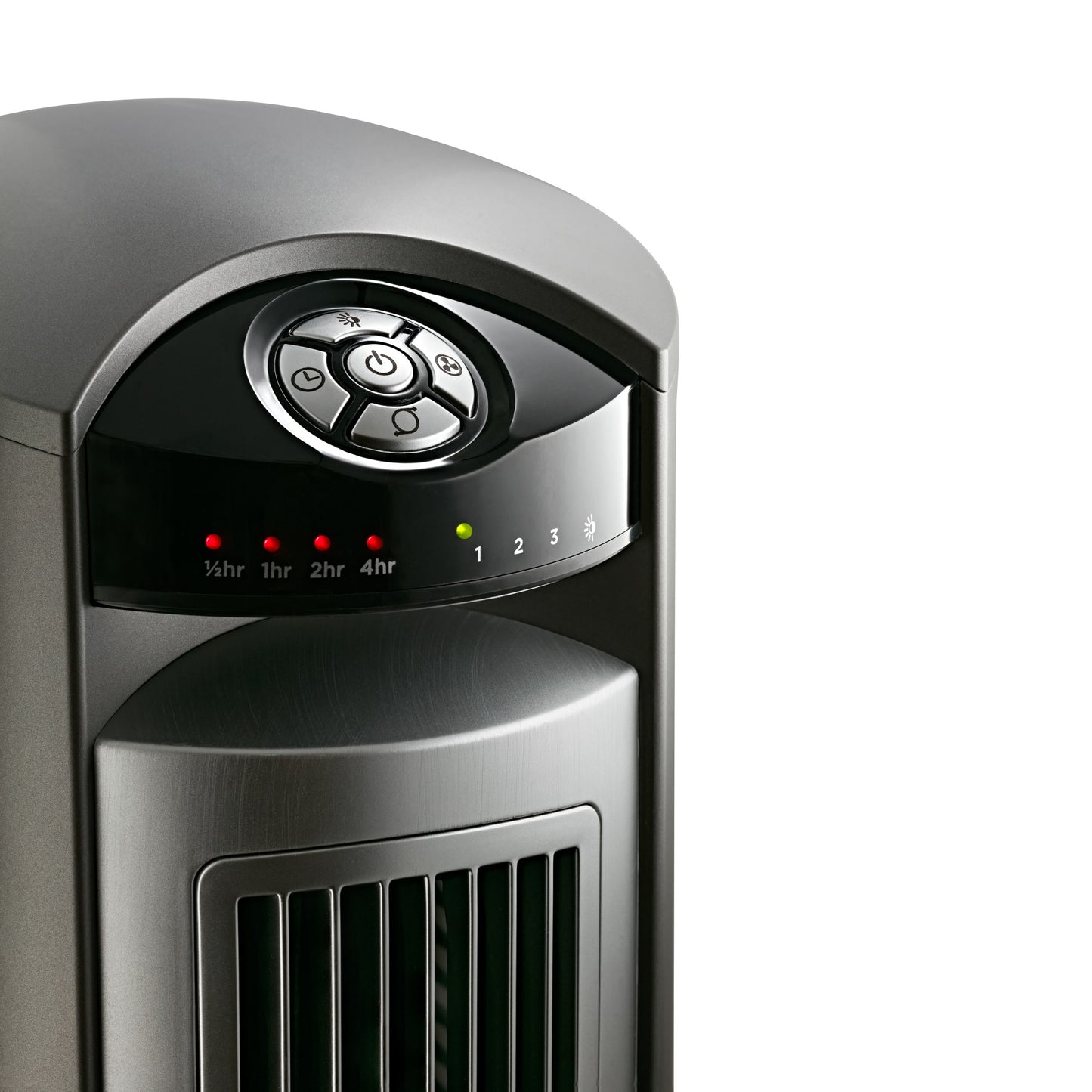 Lasko 42" Wind Curve Oscillating Tower Fan with Nighttime Setting and Remote, T42951, Silver