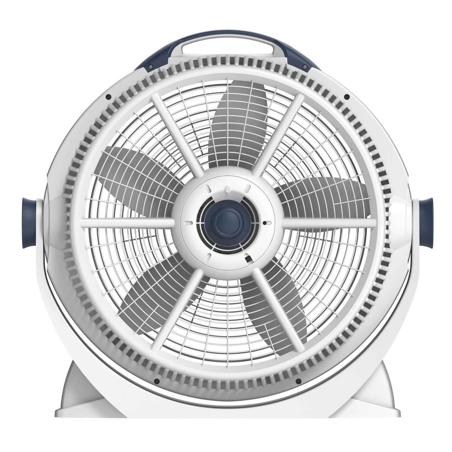 Lasko Wind Machine® 20" Air Circulator Floor Fan (3-speed, manual, 360° airflow, light gray)