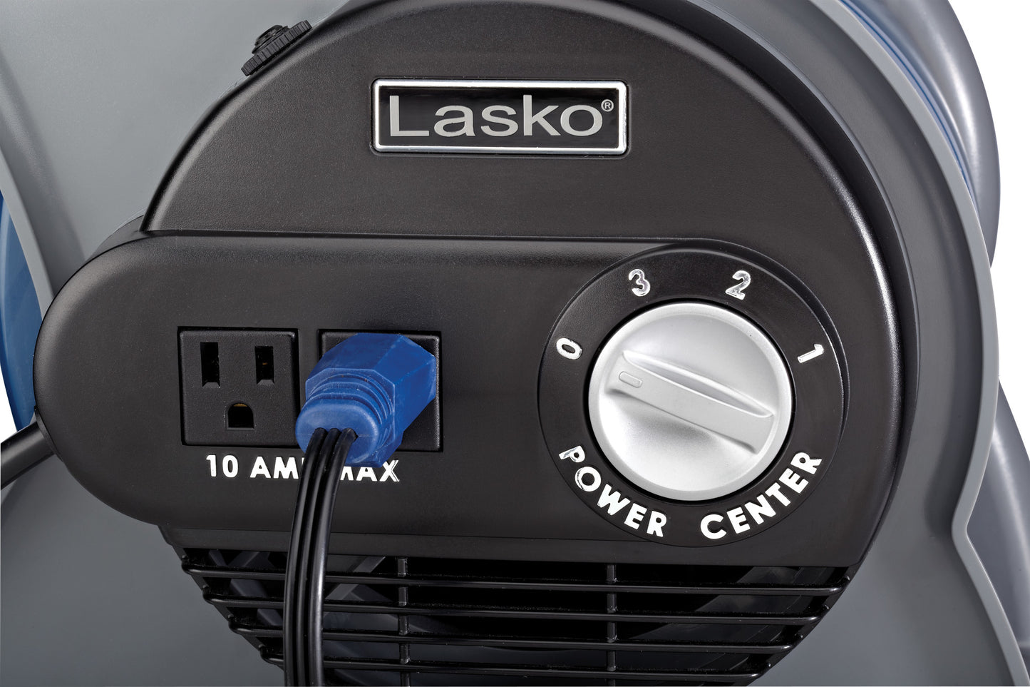 Lasko 3-Speed Blower Fan Multi-Purpose Pivoting Utility Floor Fan with Outlets, U12100