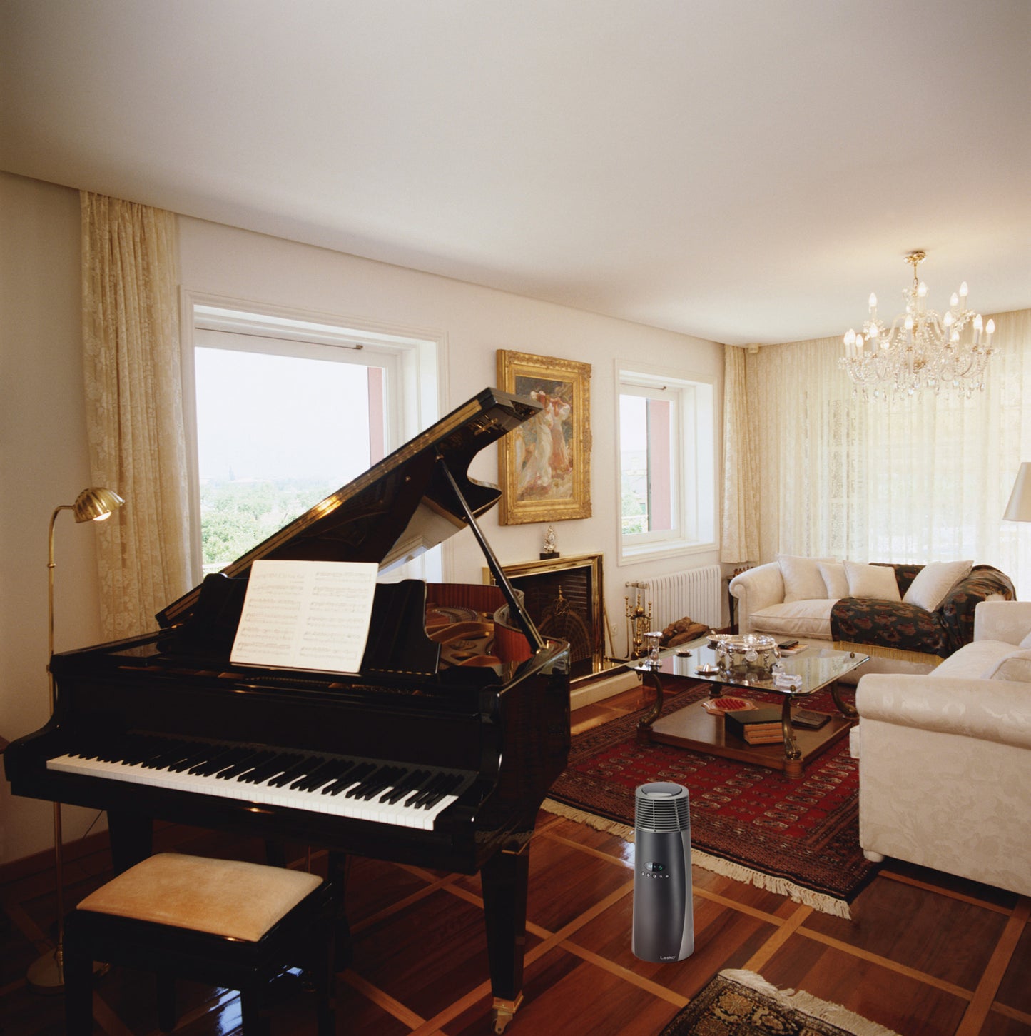 Lasko 1500W Full-Circle Warmth Ceramic Tower Heater, CT22360, Black