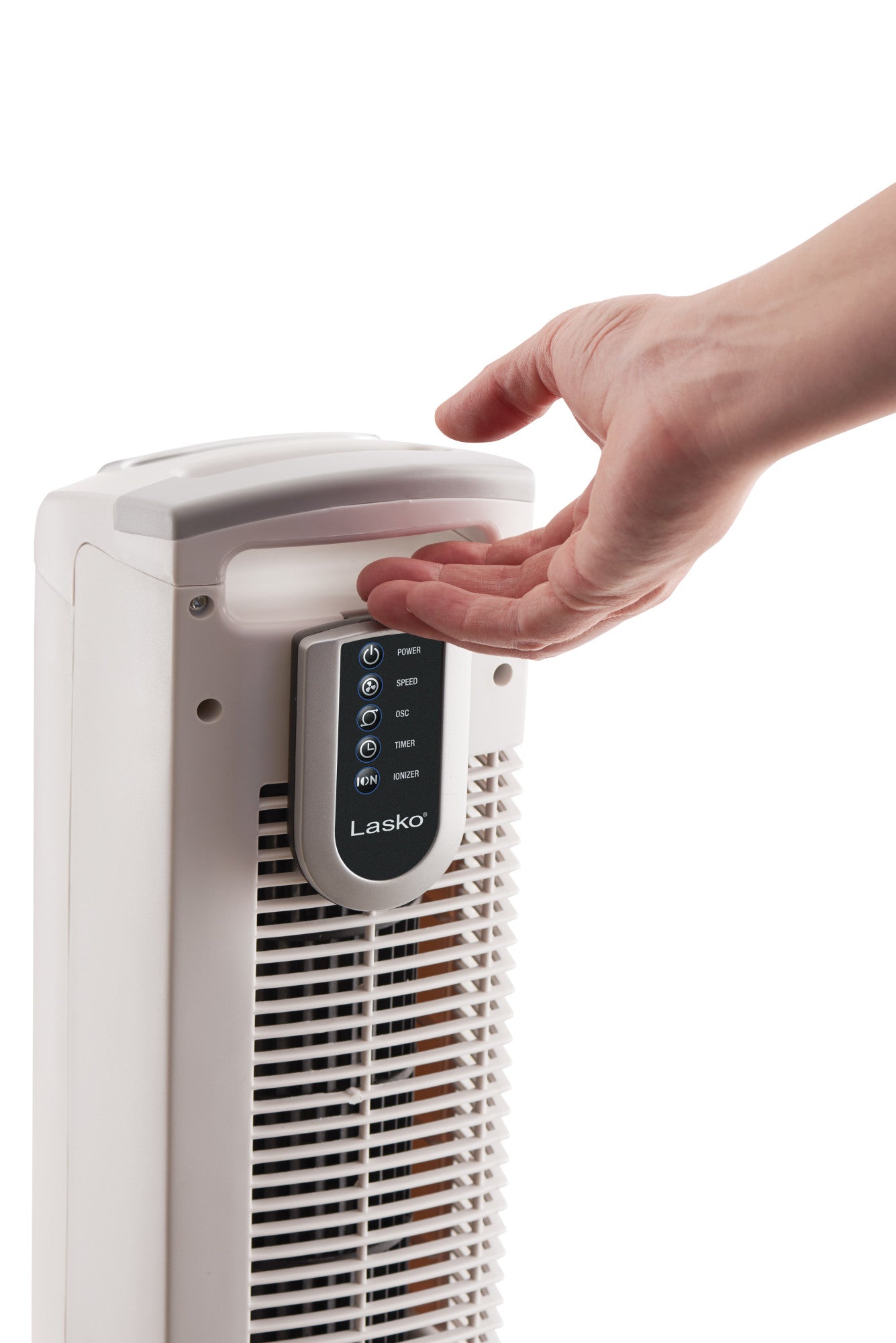 Lasko 36" Tower Fan with Ionizer and Remote Control, T36214, White