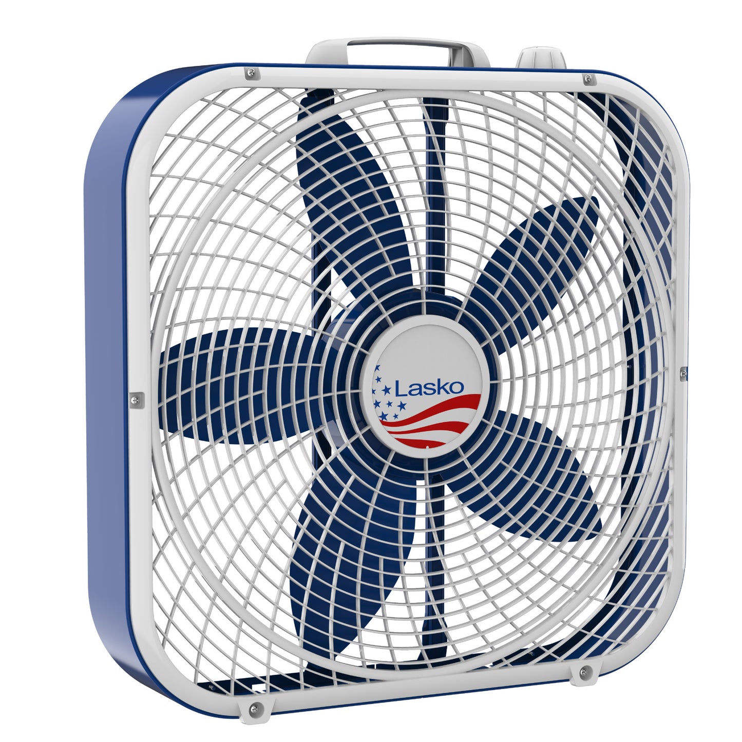 Lasko Limited Edition 20” Box Fan with 3 Speeds, B20610, Red, White & Blue