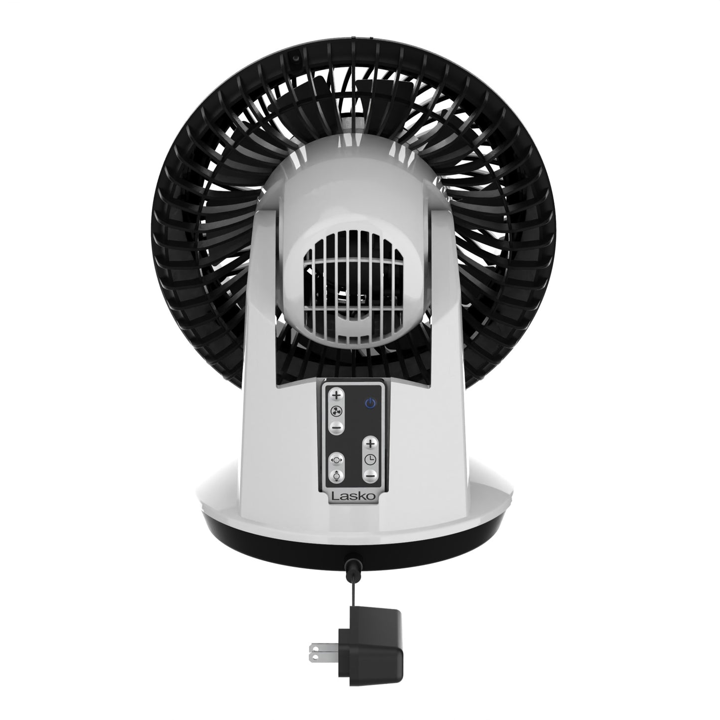 Lasko A12667 Whirlwind EcoQuiet 7" Orbital Motion 12-Speed Air Circulator Fan with Remote Control, White