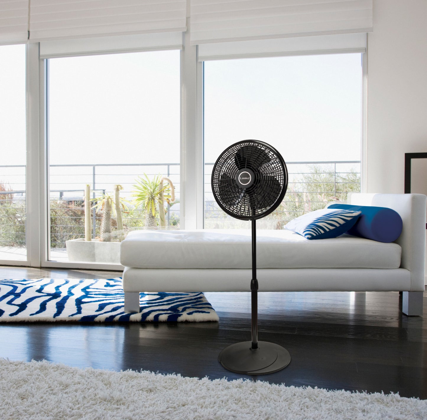 Lasko 16" Performance Oscillating Pedestal Fan with 3 Speeds, 2527, Black