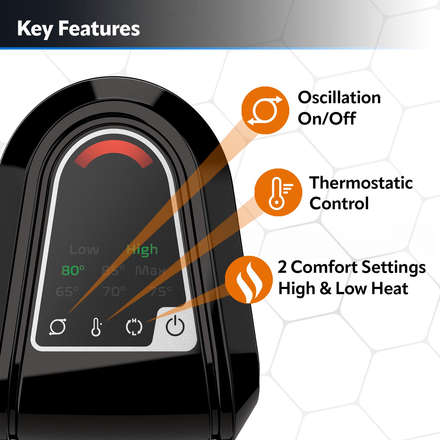 Lasko 1500W 16 in. Electronic Ceramic Tower Space Heater with Remote Control, CT16560, Black