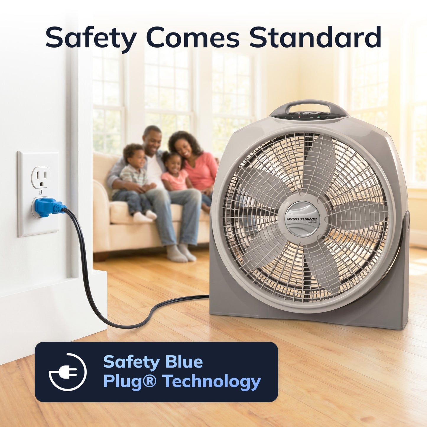 Lasko 20" Air Circulator Fan: Wall Mount, 3-Speed, Remote, Timer, Tan