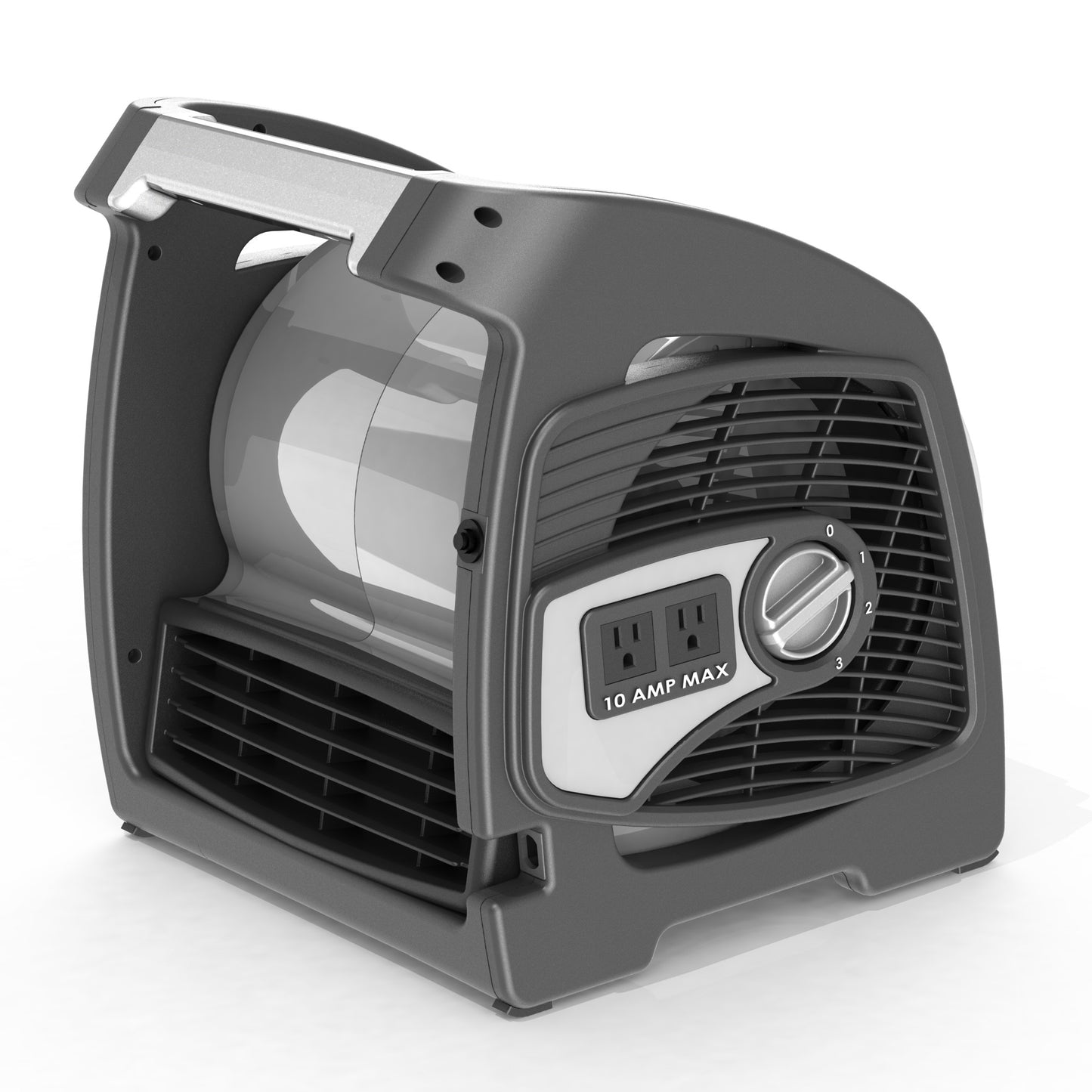 Lasko Max Performance Pivoting Utility Blower Floor Fan with Accessory Outlet, U15701, Black