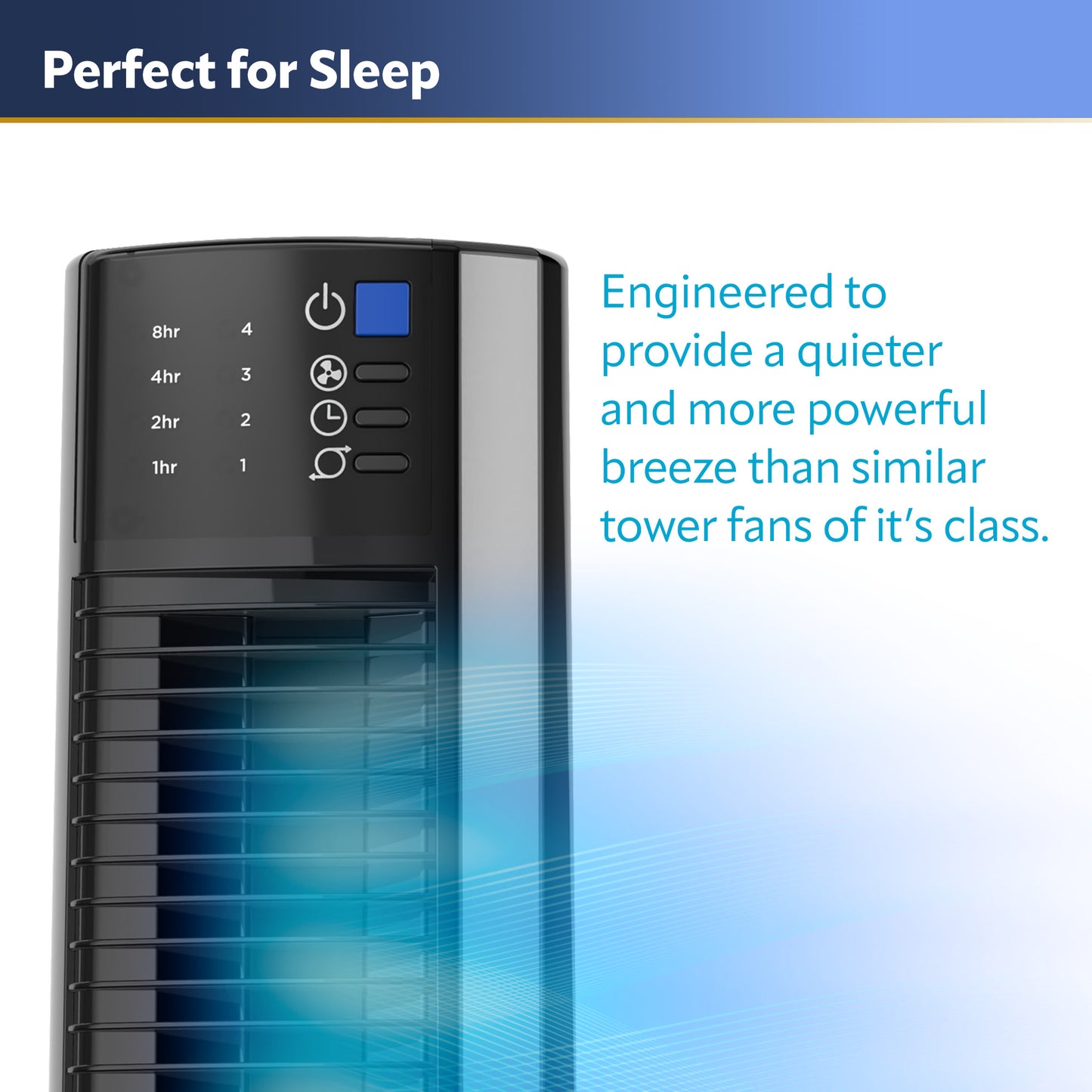 Lasko 38" Hybrid Tower Fan with Remote Control, T38415, Black/Silver