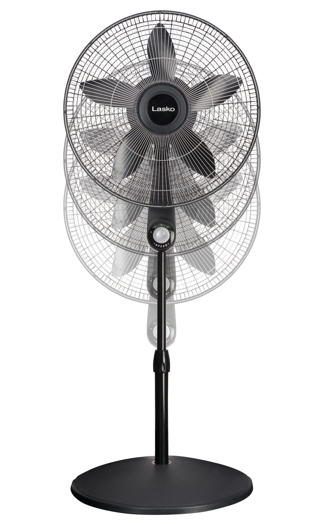 Lasko 18" 5-Speed High Performance Pedestal Fan with Remote, S18602, Black