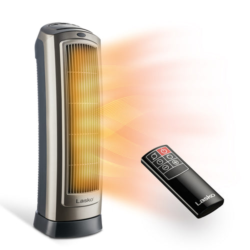 Lasko 1500W Digital Ceramic Space Heater with Remote 755320 Silver