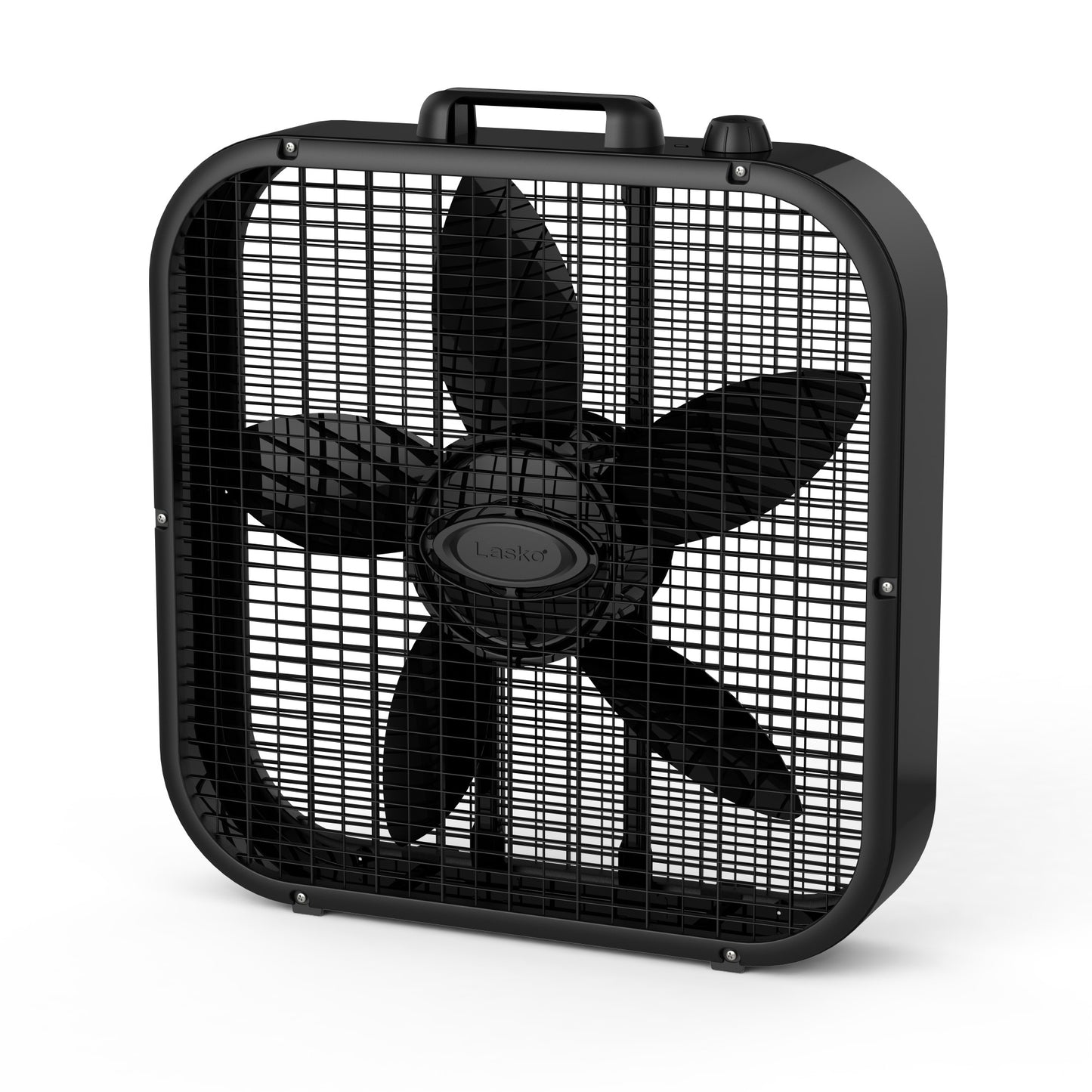 Lasko 20" 3-Speed Decor Colors Box Fan, B20401, Black