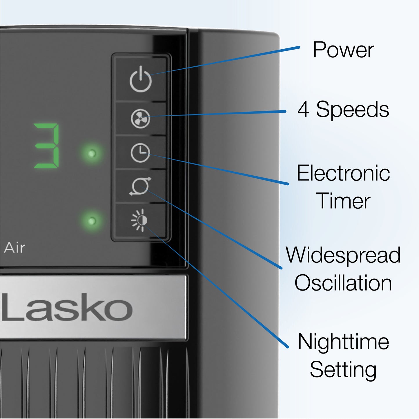 Lasko T48339 48" Tower Fan with Nighttime Setting and Remote