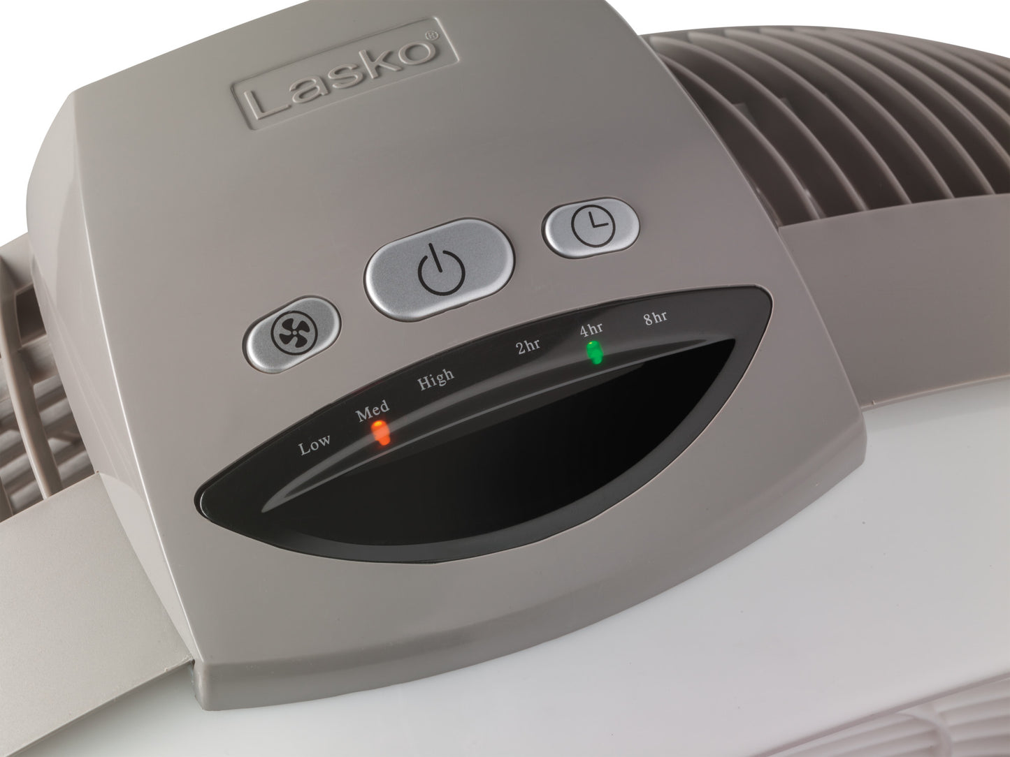 Lasko 20" Cyclone® Air Circulator Pivoting Floor Fan with Remote and Timer, 3542, Gray