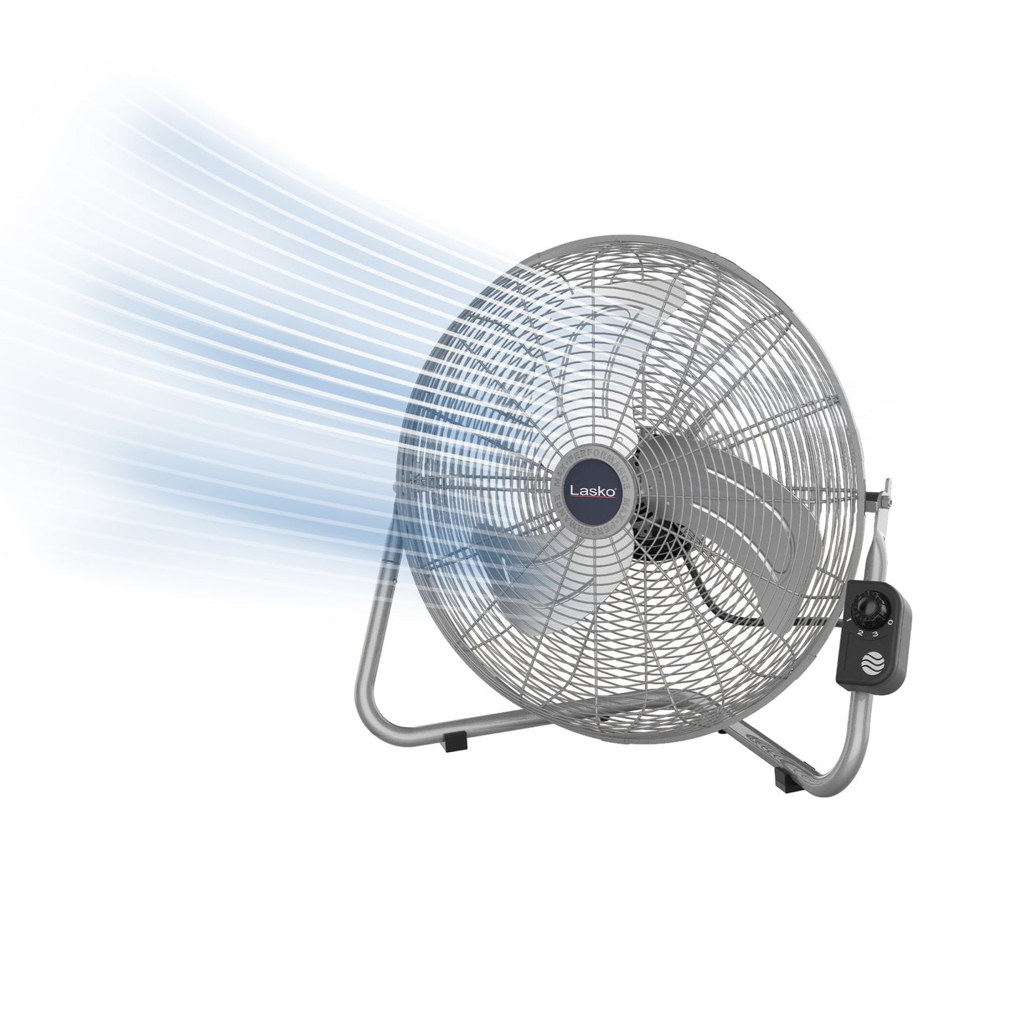 Lasko 20" High Velocity Floor Fan: Wall Mount, 3-Speed, Pivoting, Silver