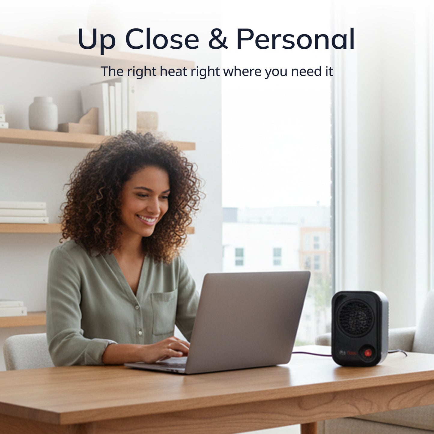 Lasko 100 MyHeat Personal 200W Table Top Heater: black