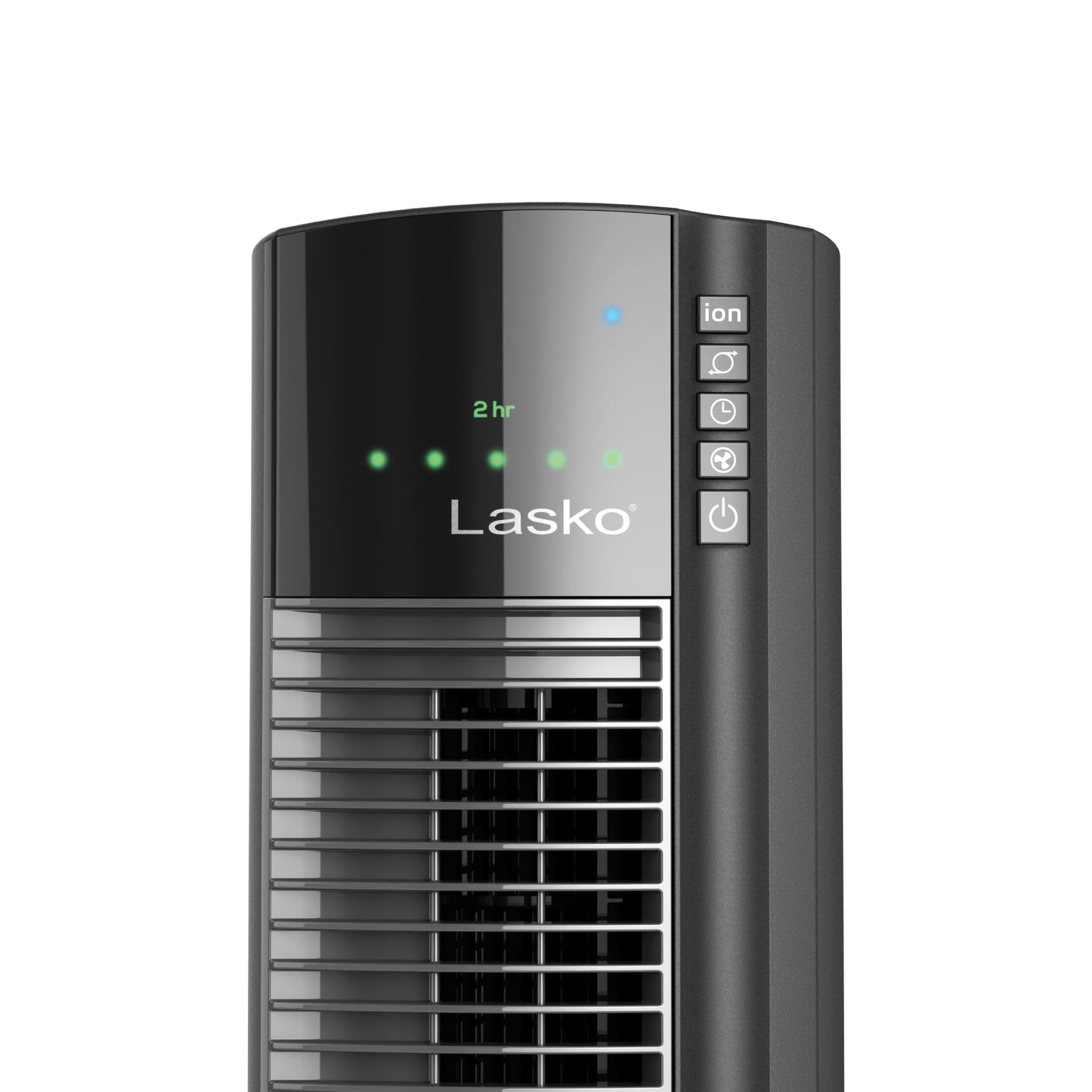 Lasko Wind Curve with Ionizer 5-Speed Tower Fan with Remote Control, T42915, Black