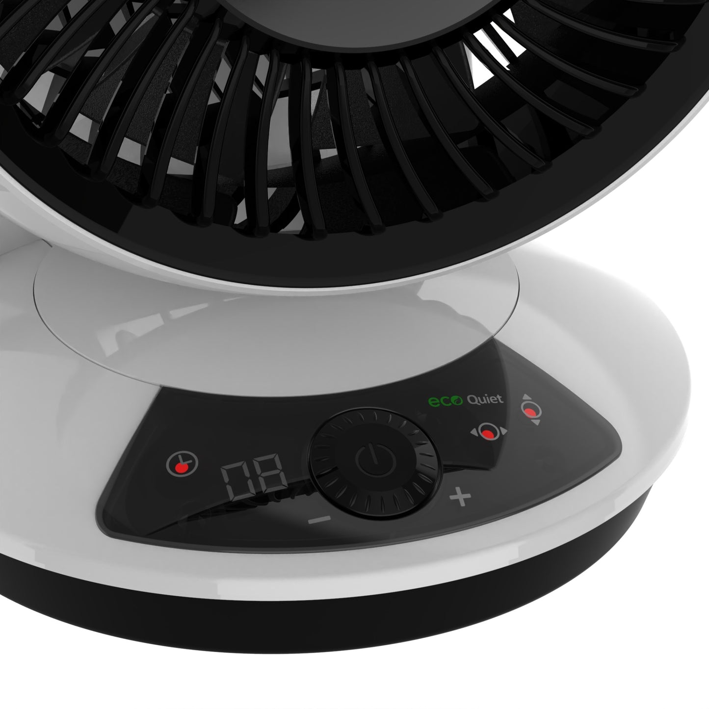 Lasko A12667 Whirlwind EcoQuiet 7" Orbital Motion 12-Speed Air Circulator Fan with Remote Control, White