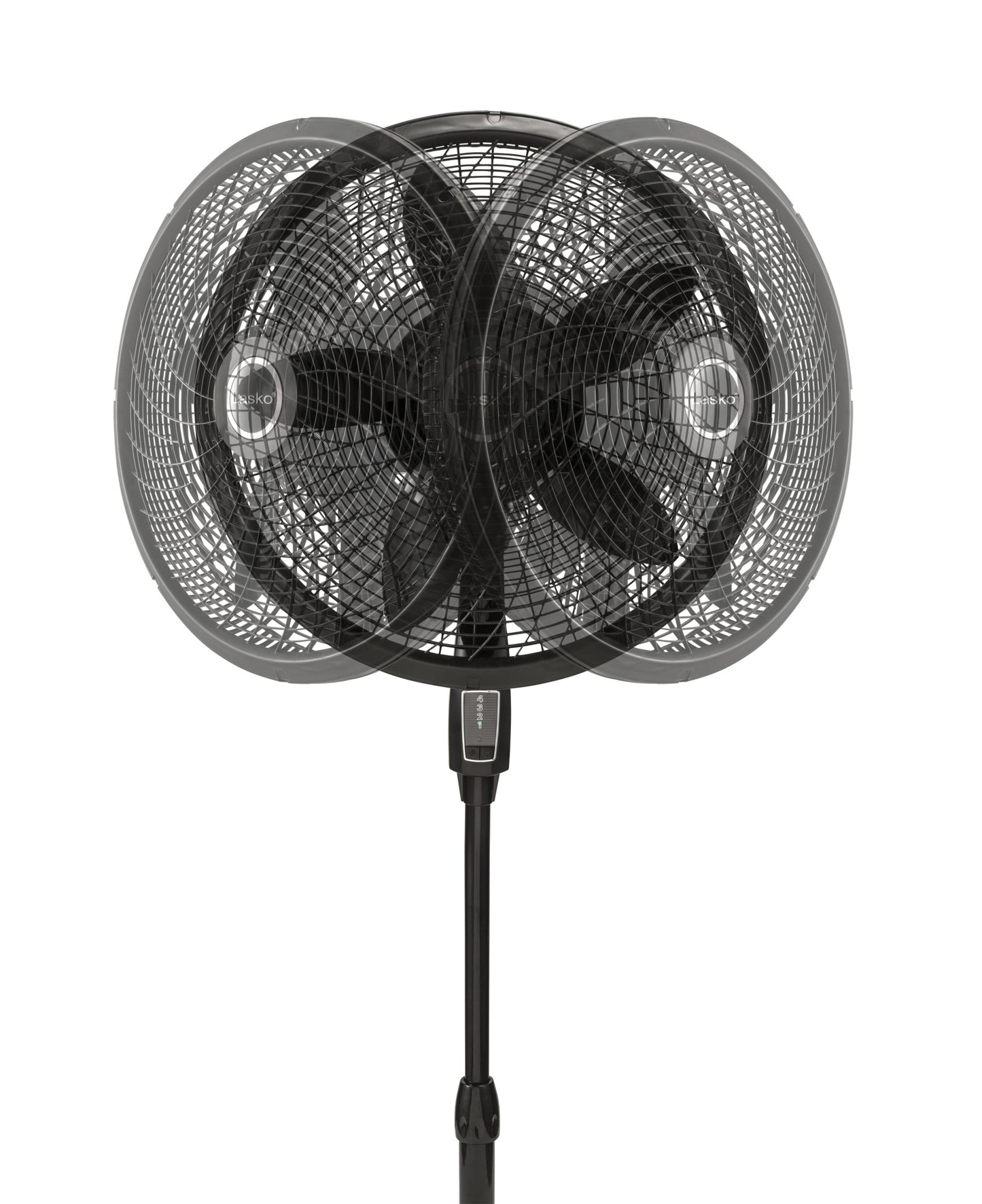 Lasko 18" Cyclone® Pedestal Fan with Remote Control, S18670, Black