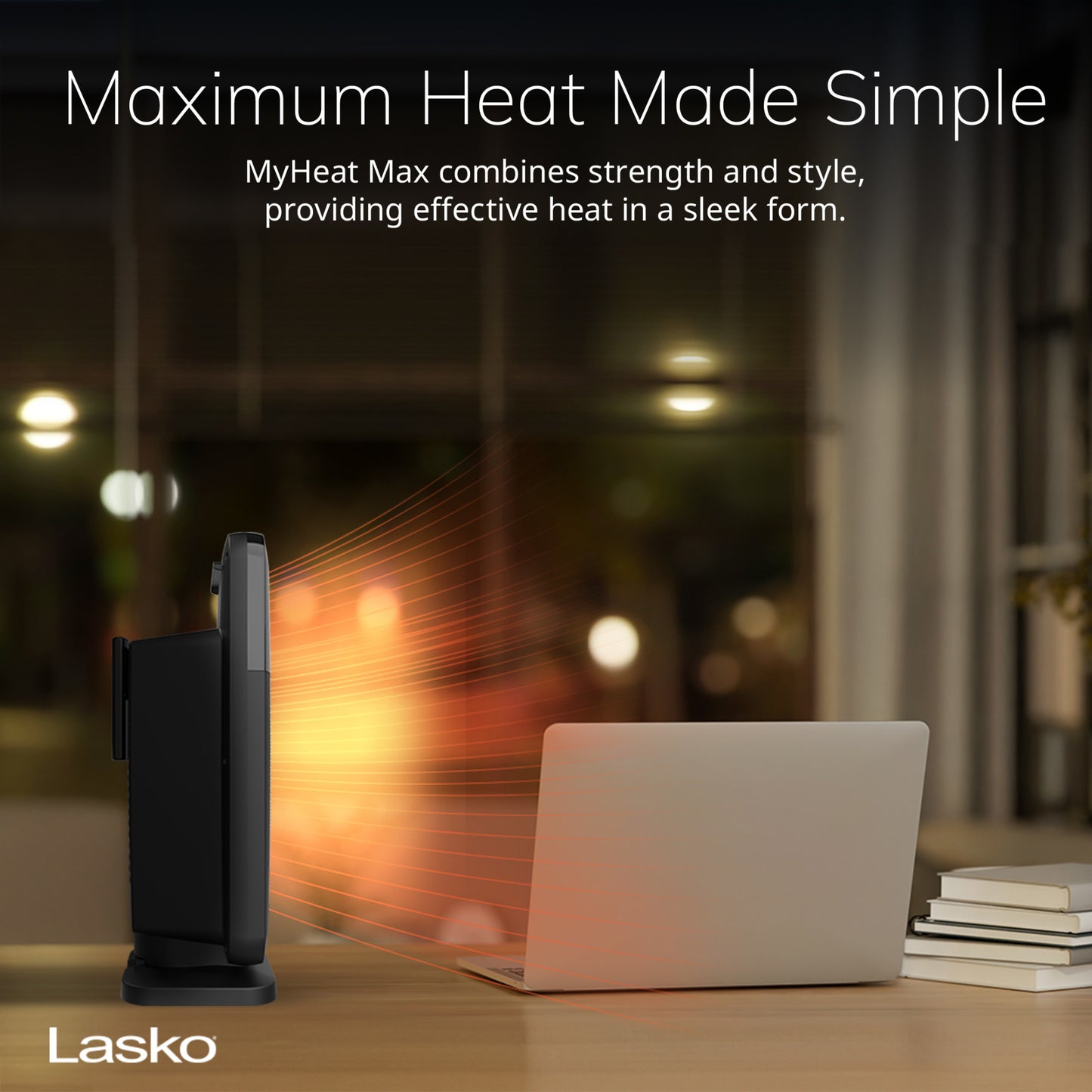 Lasko CD09101 MyHeat Max Digital Personal Ceramic Space Heater with Tip Switch, Black