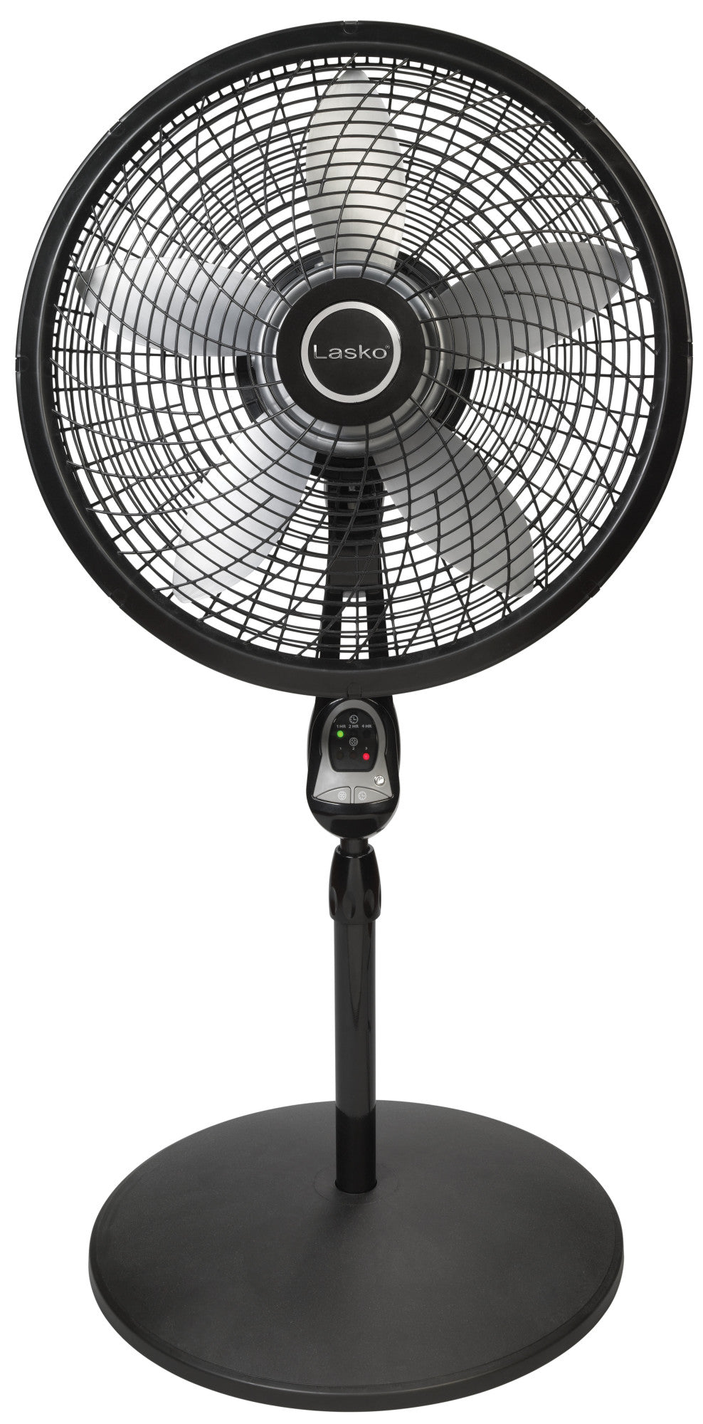 Lasko 18" 3-Speed Cyclone Pedestal Fan with Timer and Remote, 1844, Black