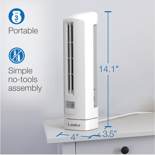 Tabletop tower fan top