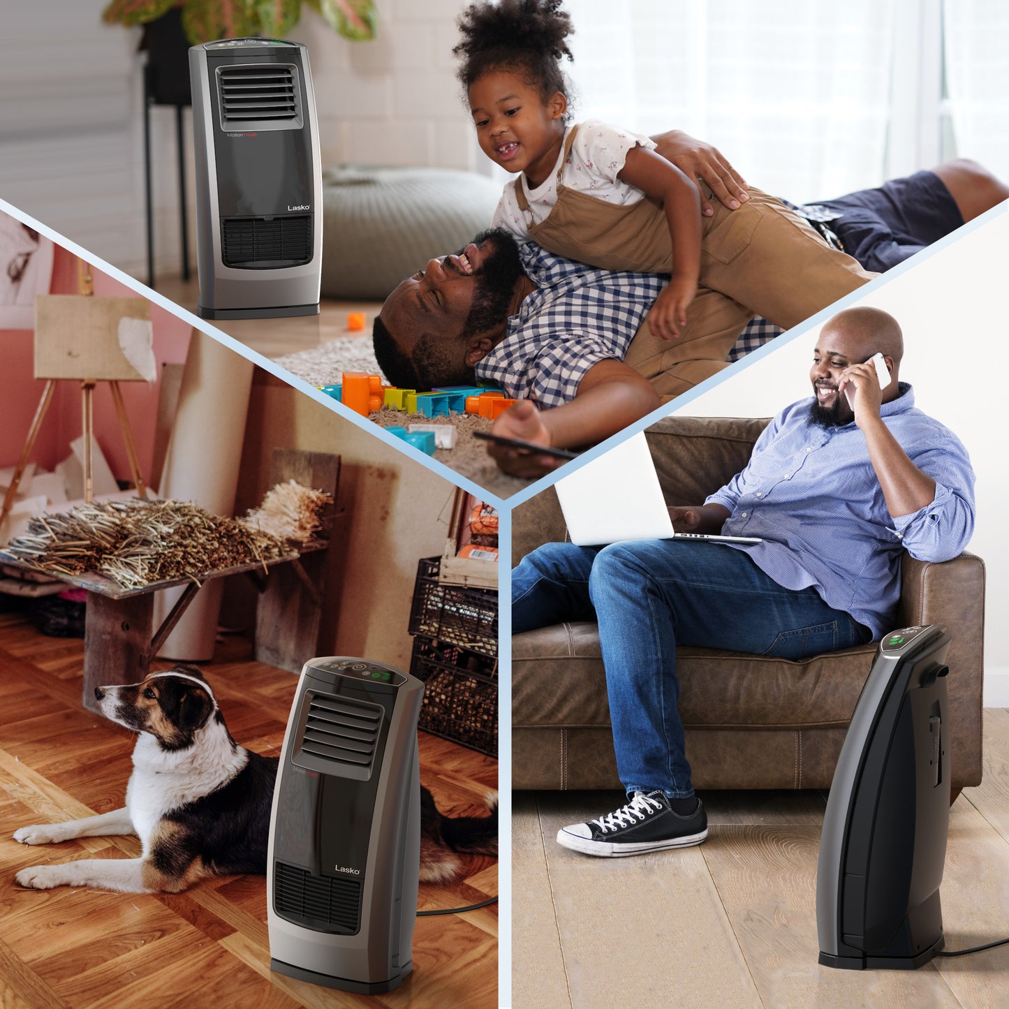 Lasko 1500W Motion Heat Plus – Whole Room Ceramic Space Heater, CC23185