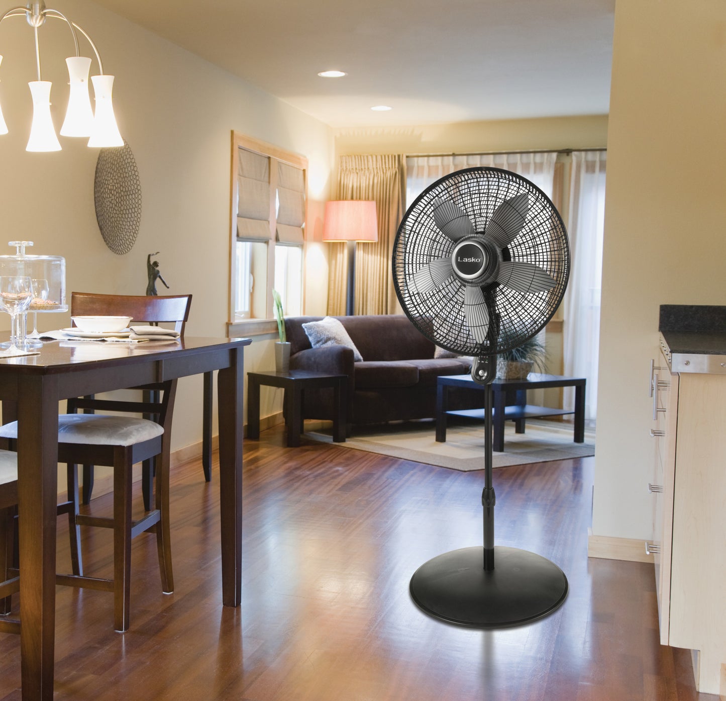 Lasko S20620 20" 4-Speed Pedestal Fan with Remote Control