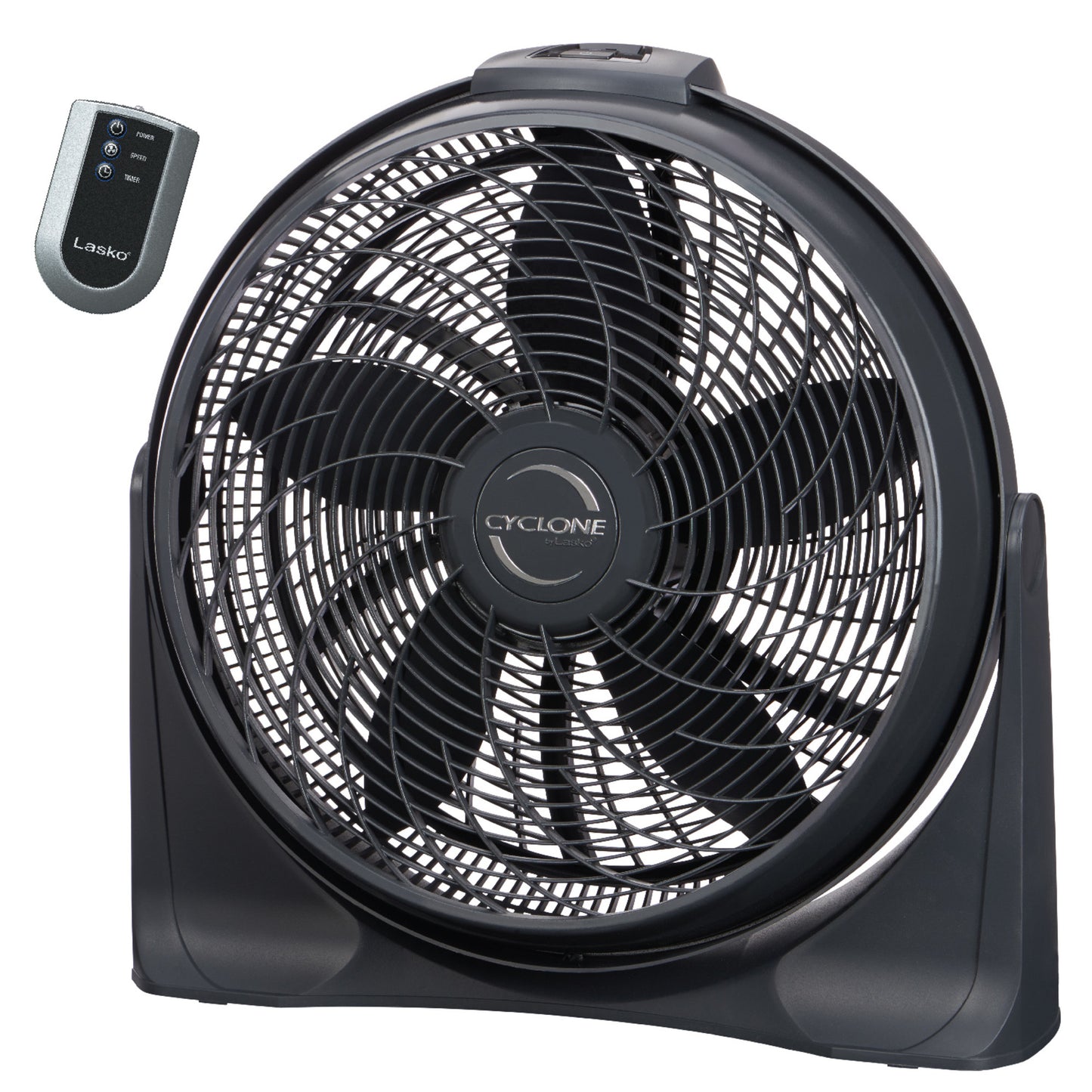 Lasko Cyclone® 4-Speed Fan with Remote Control, A20562, Black