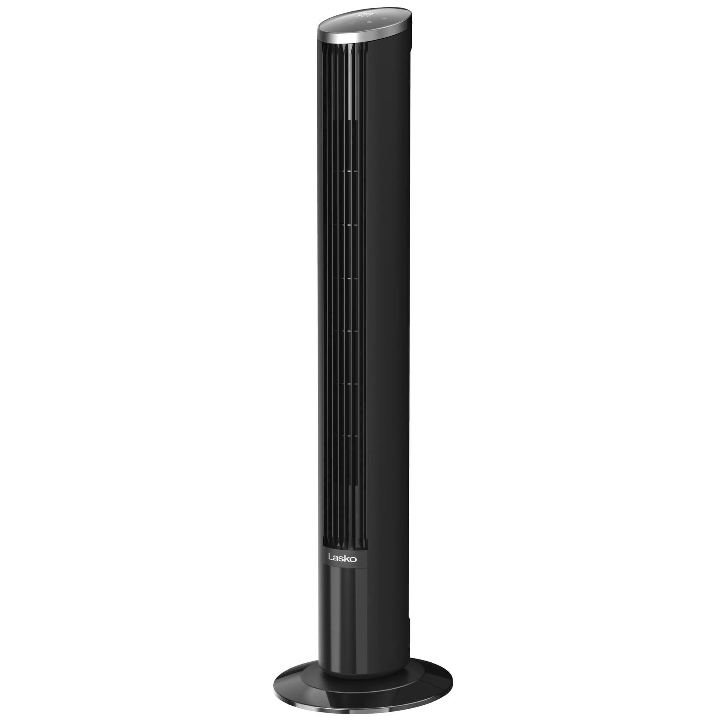 Lasko WhisperForce™ DC 42" Tower Fan (12-speed, remote, black/silver)