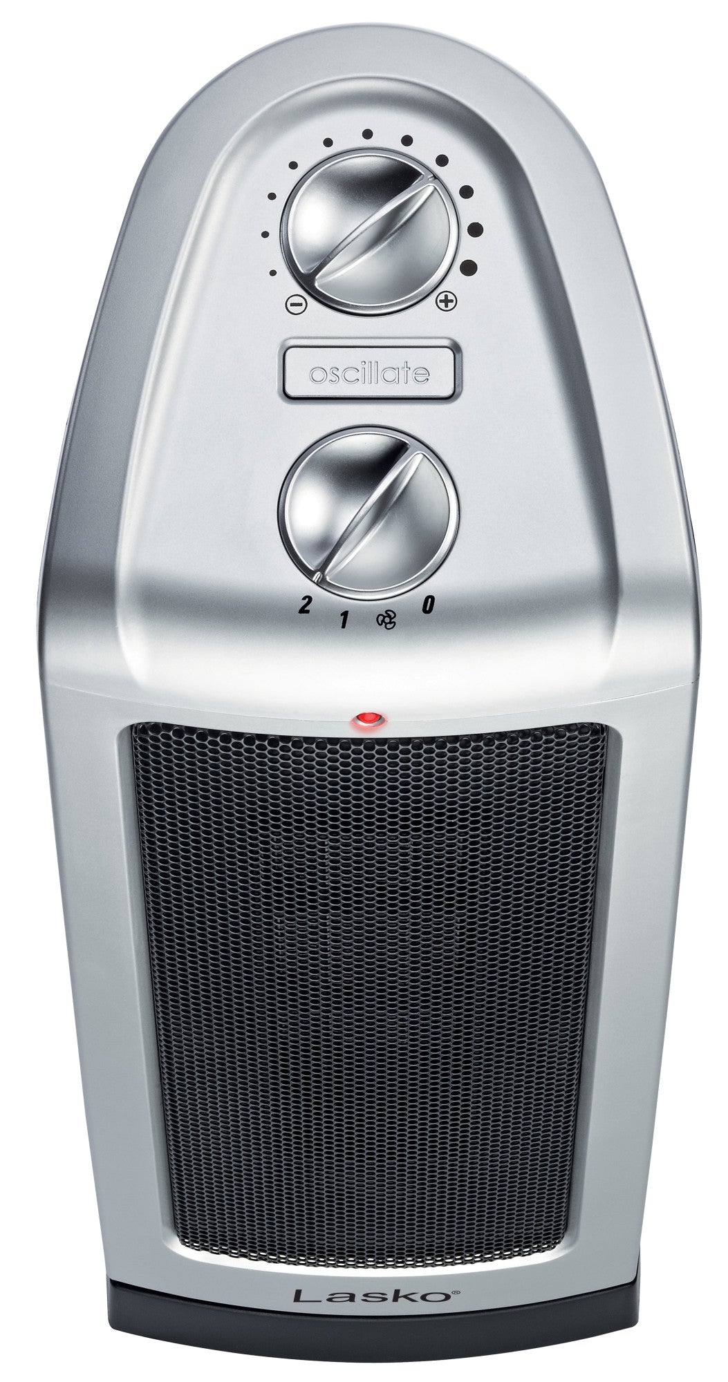 Lasko 1500W Electric Oscillating Ceramic Tower Space Heater with Thermostat, 5307, Silver