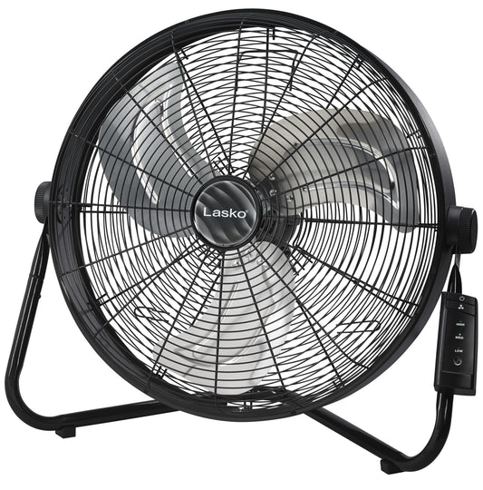 Lasko 20" High Velocity Floor Fan: Wall Mount, 3-Speed, Remote