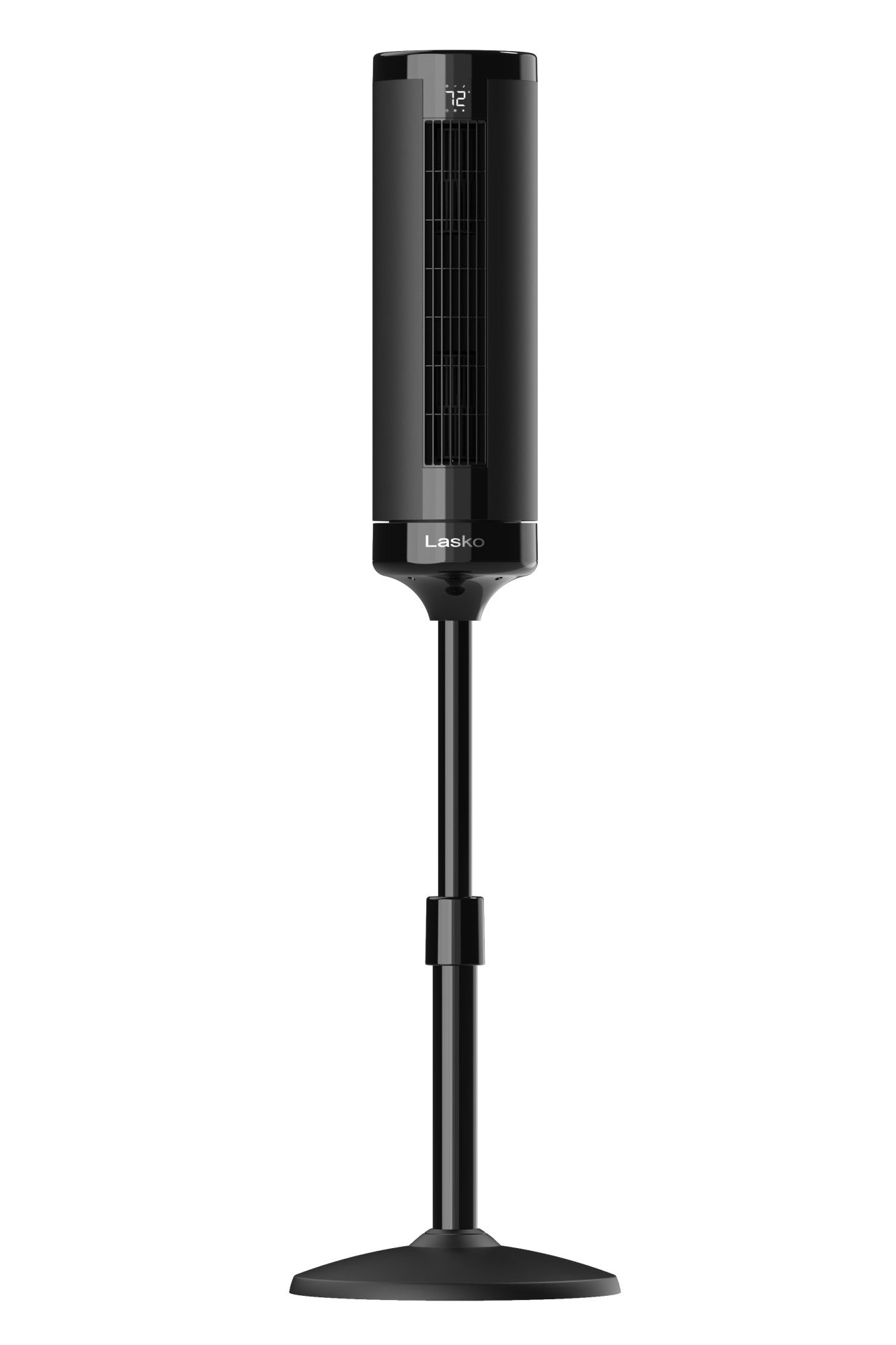Lasko Elevation 54" DC Pedestal Tower Fan: Oscillating, 8-Speed, Remote, Black