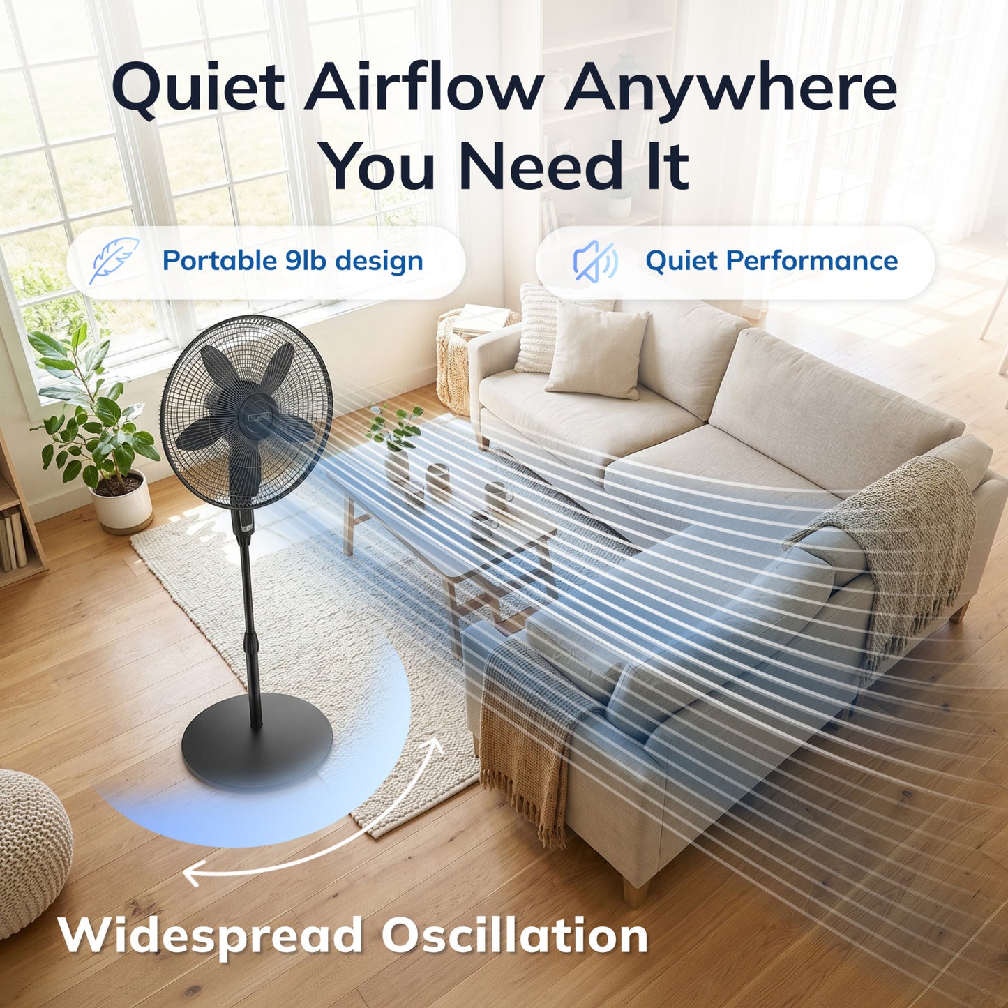 Lasko Cyclone Max 18" Pedestal Fan: Oscillating, 4-Speed, Remote, Black