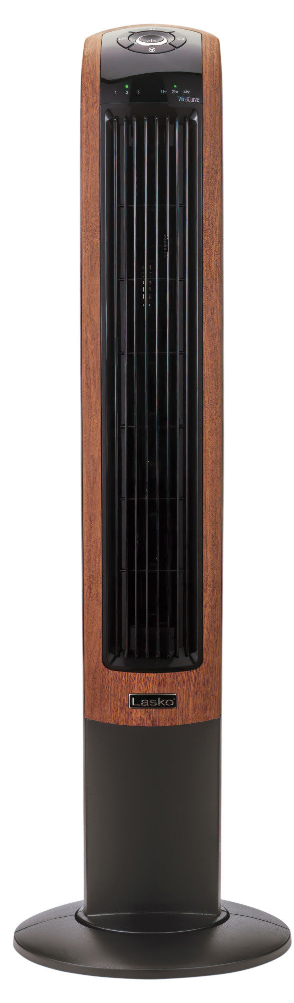 Lasko 42" Wind Curve 3-Speed Oscillating Tower Fan with Bluetooth® Technology, T42905, Woodgrain