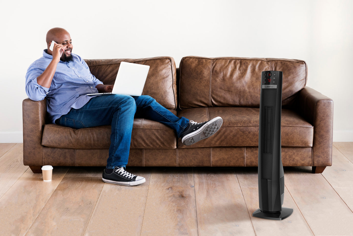 Lasko 32" 1500W Ceramic Tower Heater with Remote Control, CT32791, Black