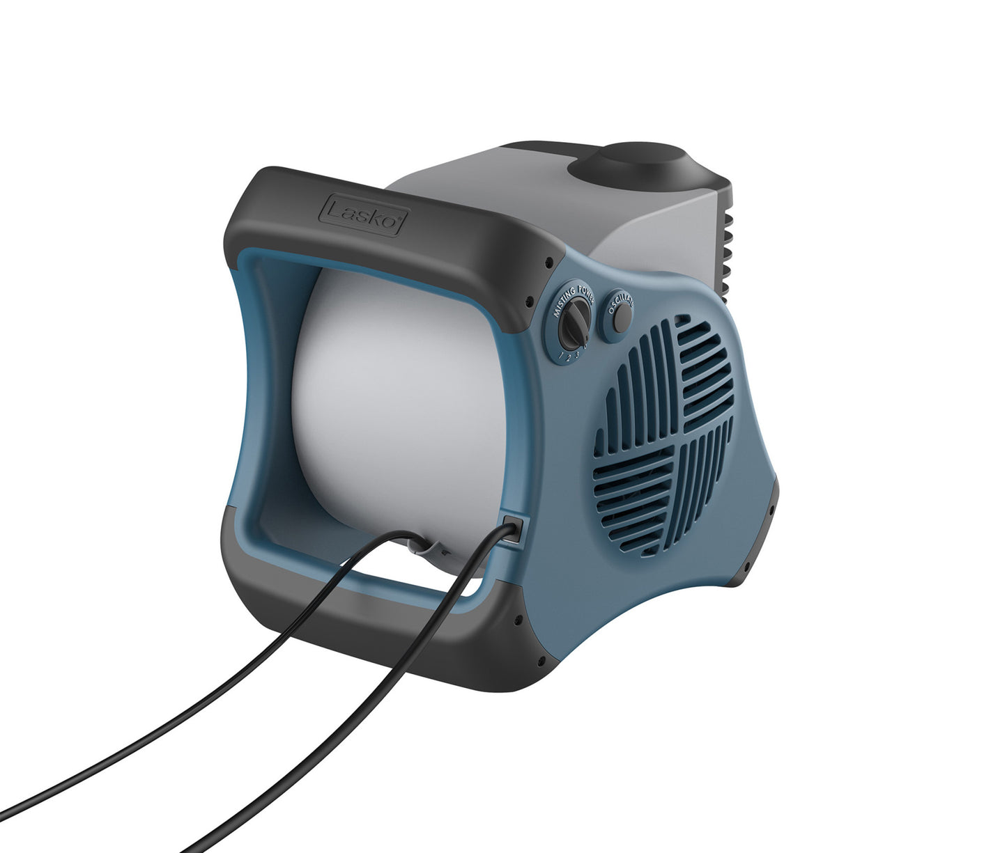 Lasko 15" Pivoting Misto Outdoor Misting Fan with GFCI Cord and 3 Speeds, 7054, Blue