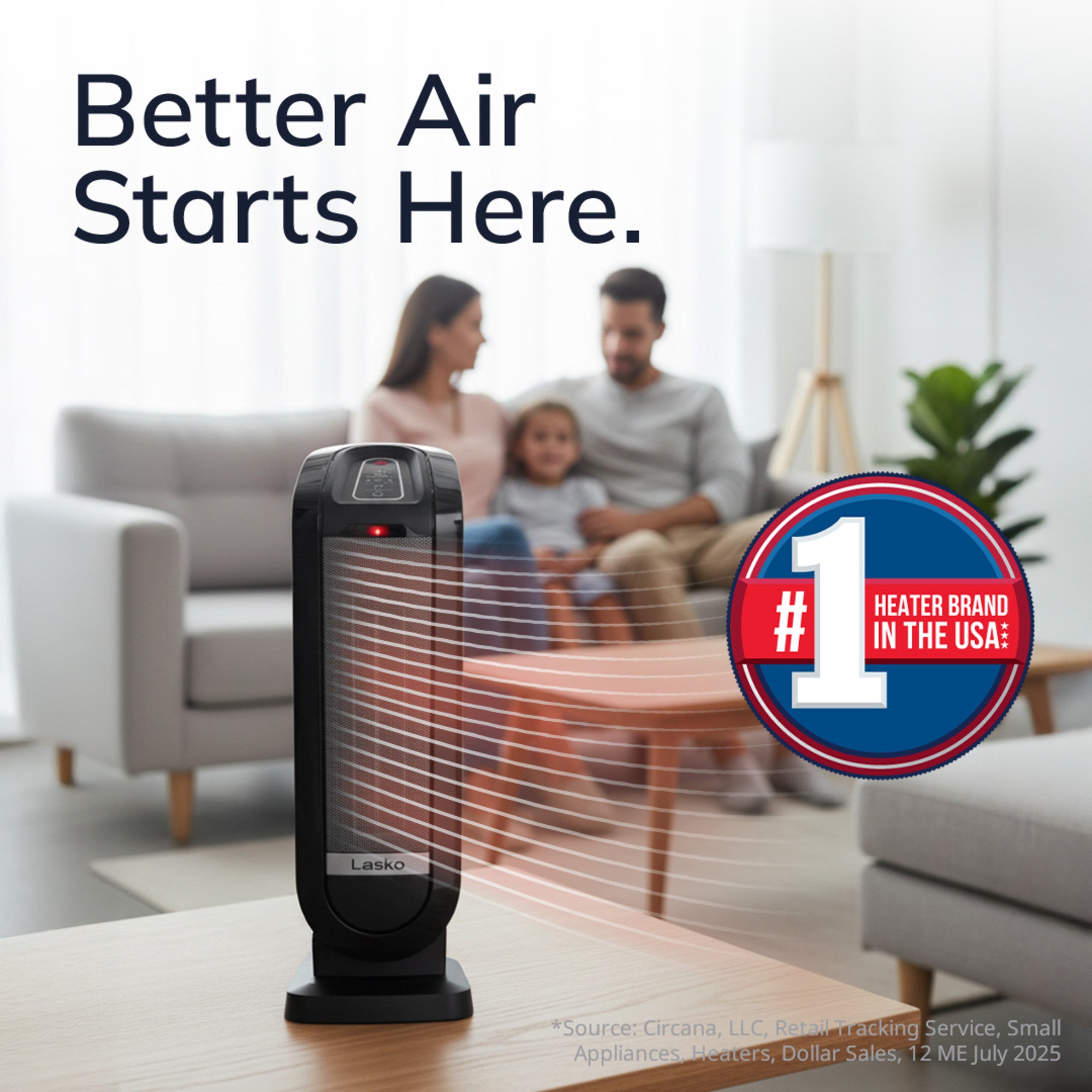 Lasko 22 in. 1500W Ceramic Tower Space Heater with Digital Display