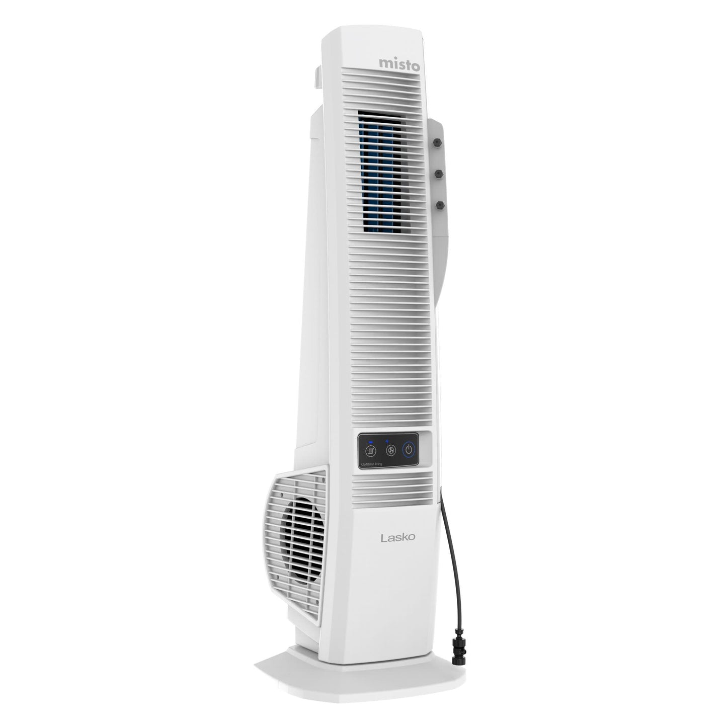 Lasko YF321 42" Misting Outdoor Tower Fan with 10-Foot Power Cord and 4 speeds: White