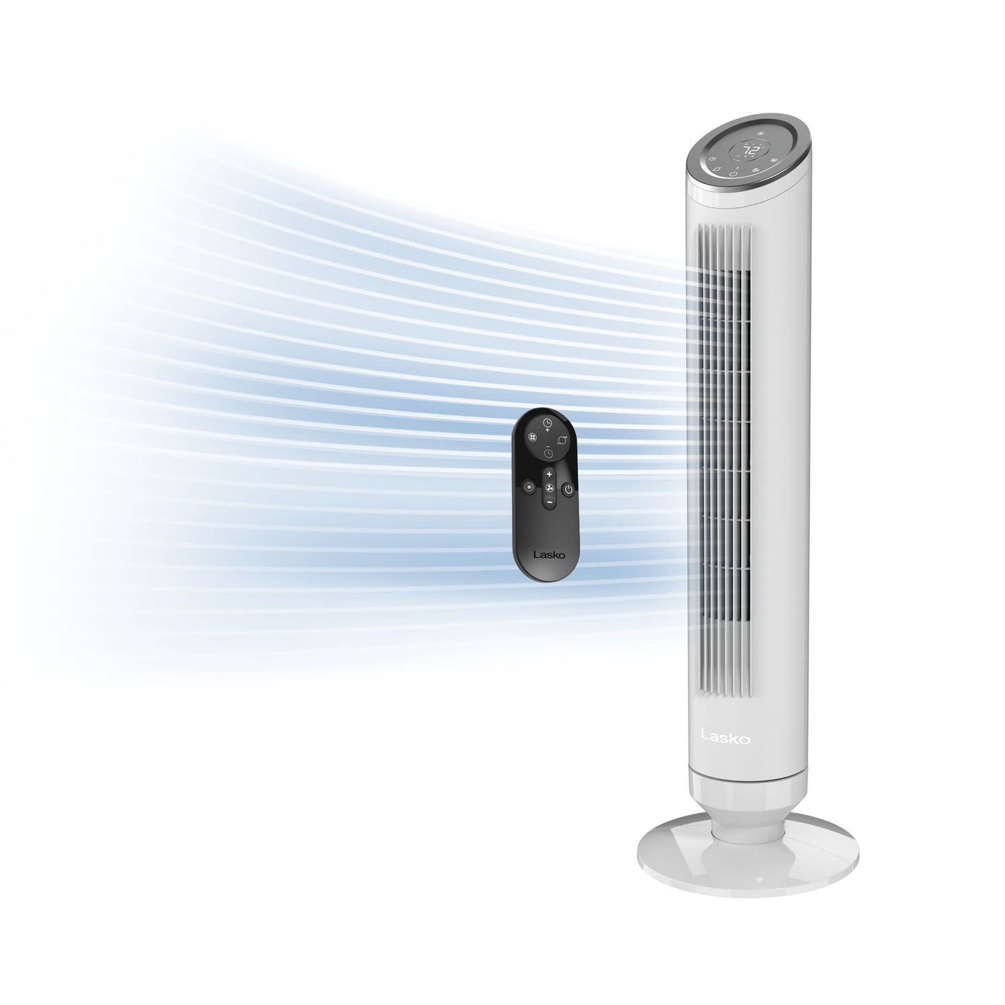 Lasko Ascend 36" Tower Fan: Oscillating, 4-Speed, Remote, Timer, Gray