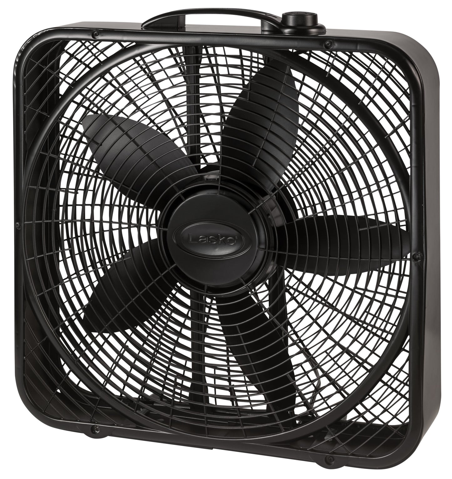Lasko 20" Weather Shield Power Plus Box Fan, B20801, Black