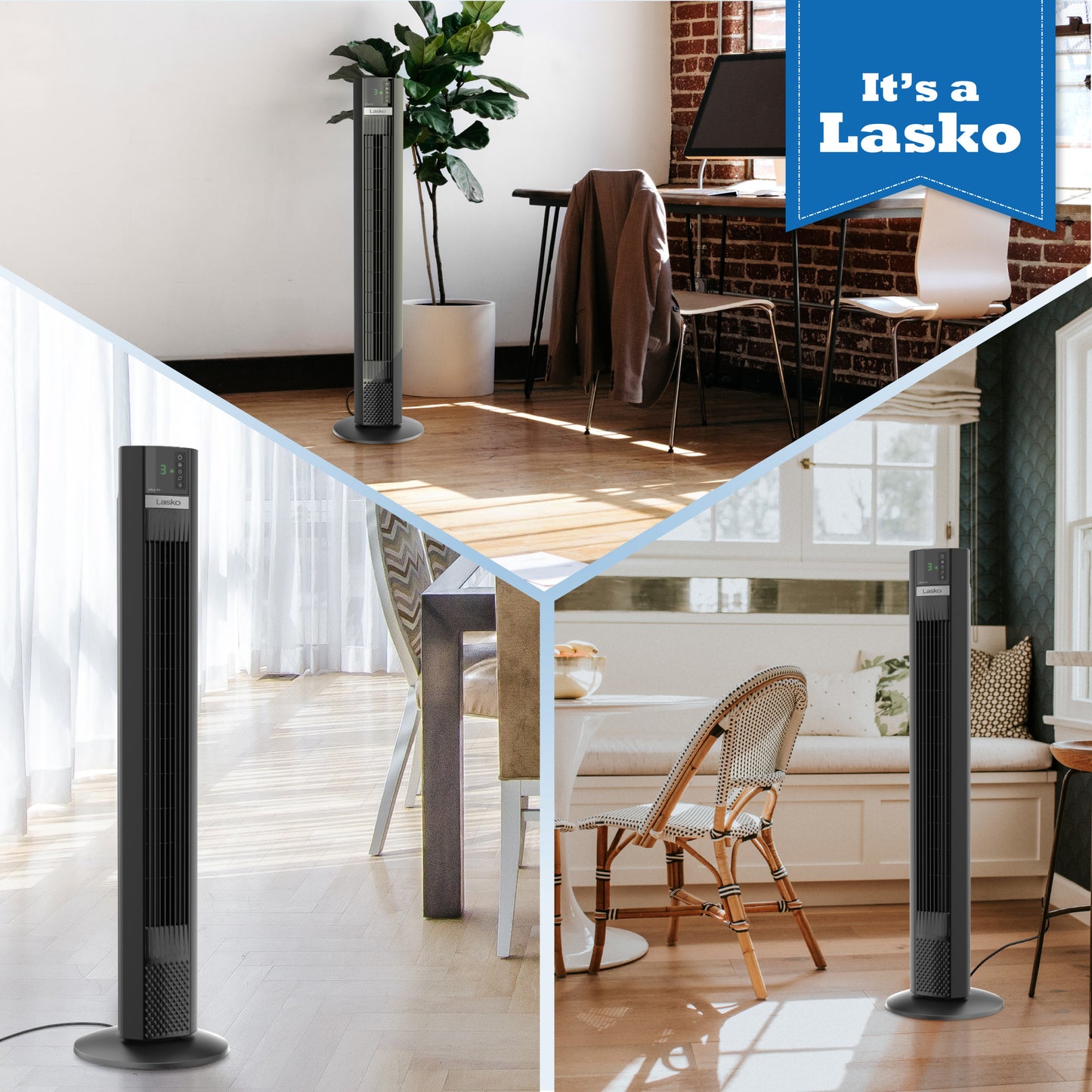 Lasko T48339 48" Tower Fan with Nighttime Setting and Remote