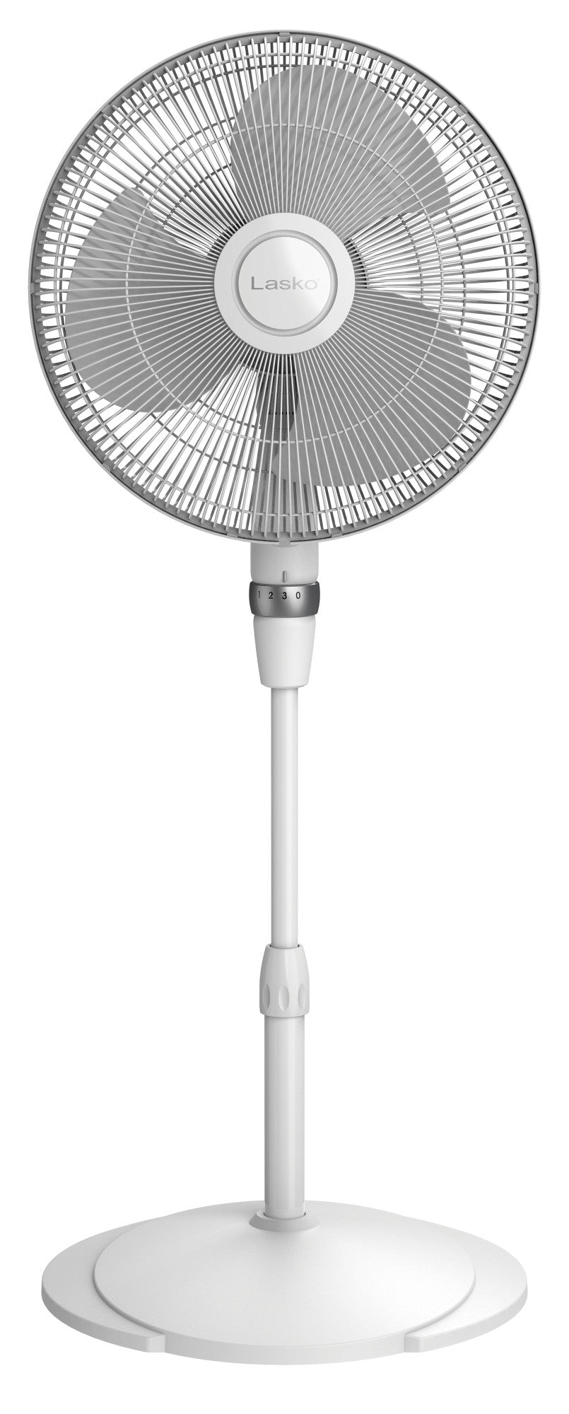Lasko 16" Adjustable Pedestal Fan, S16225, White