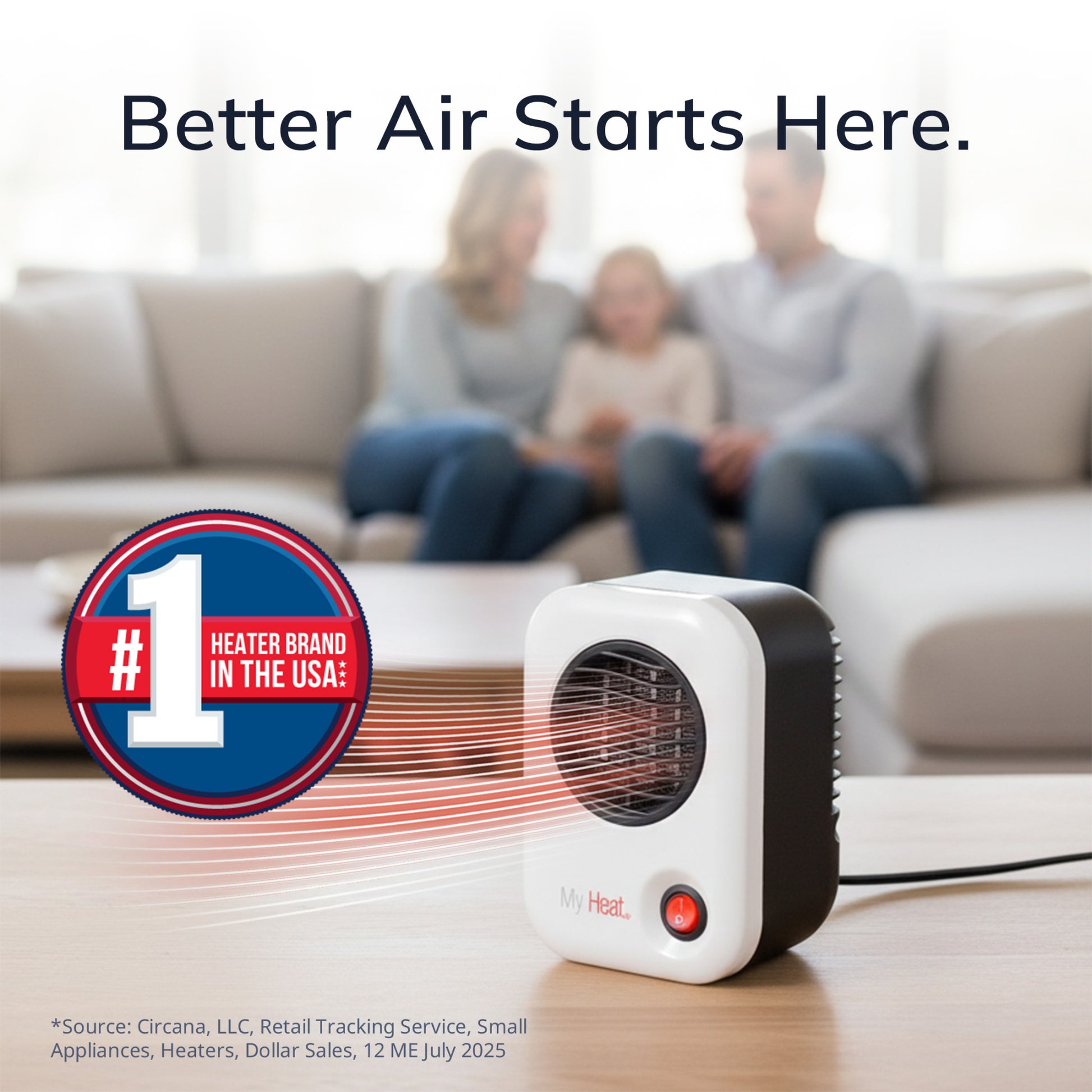 Lasko 200W MyHeat Personal Desk/Tabletop Space Heater with Simple