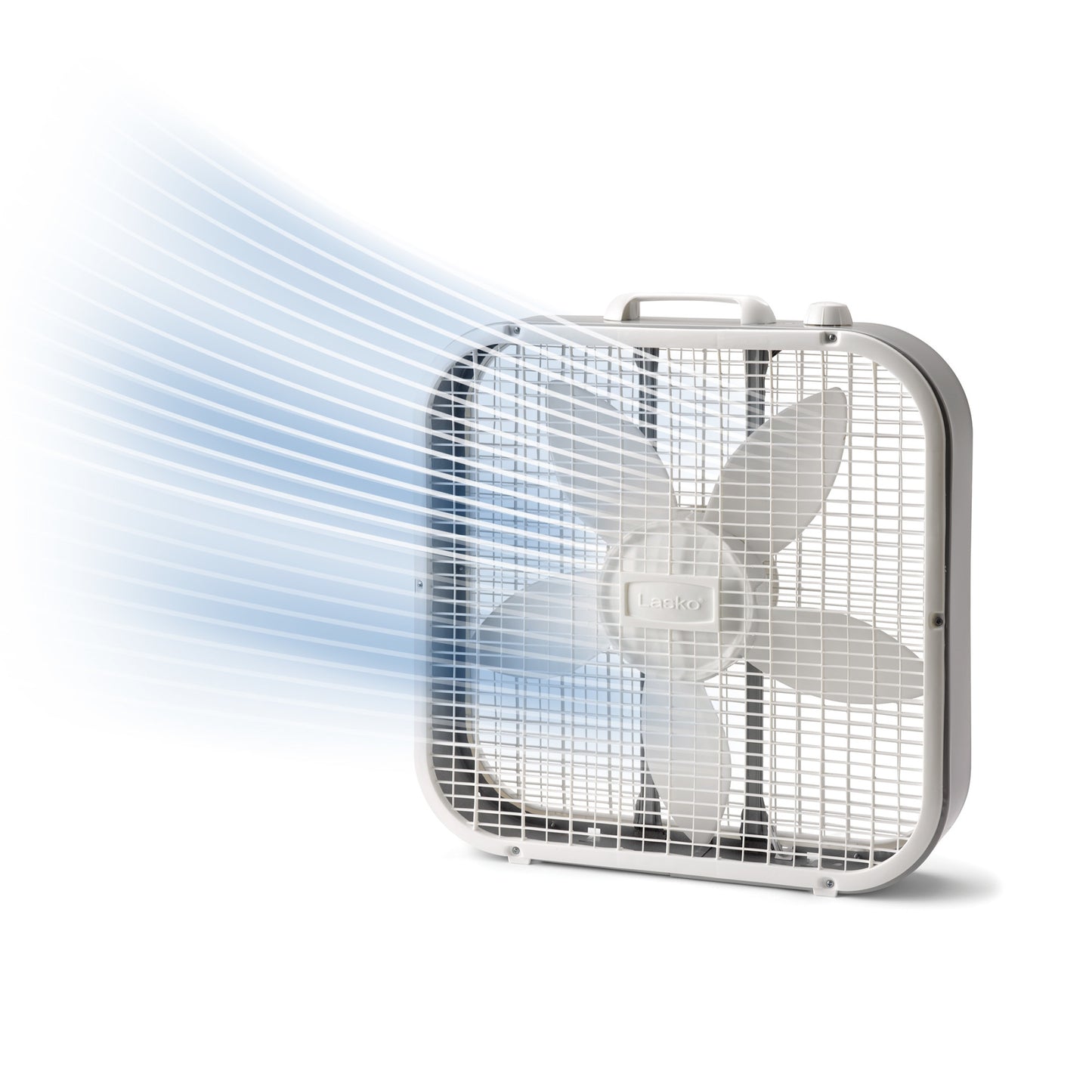 Lasko 20" Box Fan: 3-Speed, Weather-Resistant Motor, White