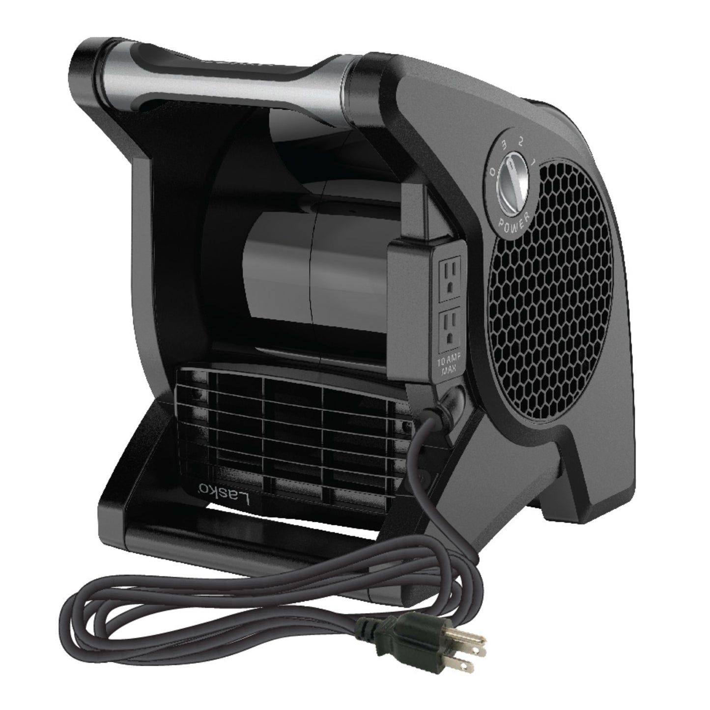 Lasko Pro Performance Pivoting High Velocity Utility Blower Fan with 3 Speeds, U15617, Black
