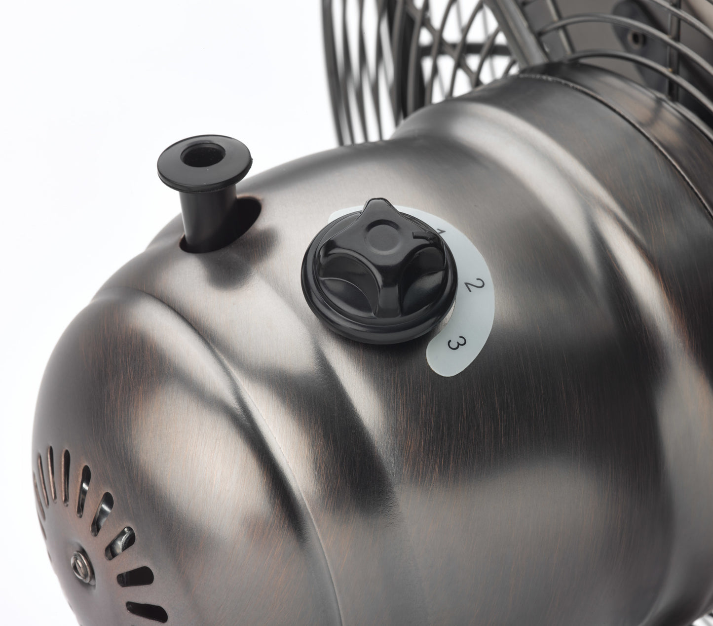 Lasko 12" 3-Speed Oscillating Classic Metal Table Fan with Tilt-Back, R12210, Bronze