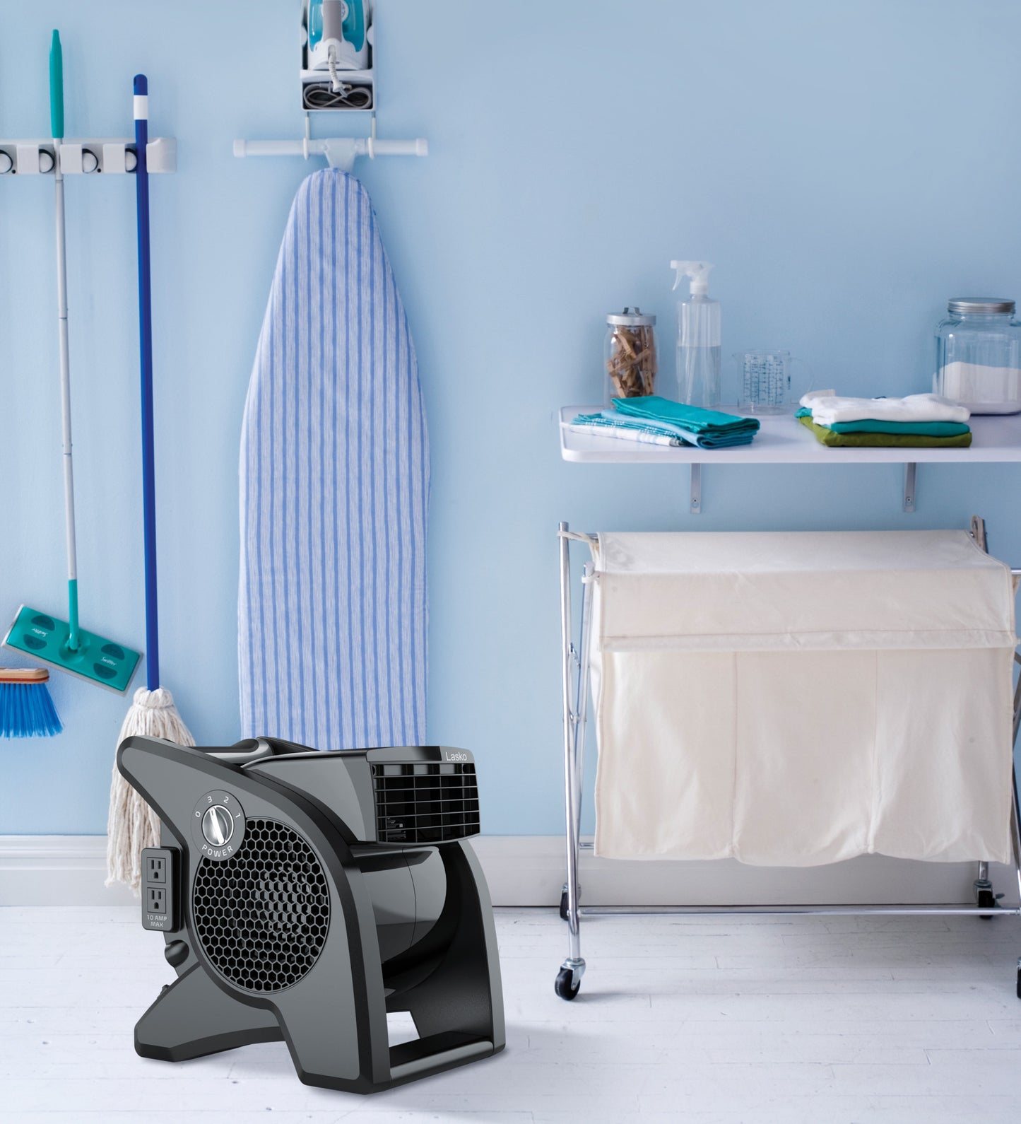 Lasko Pro Performance Pivoting High Velocity Utility Blower Fan with 3 Speeds, U15617, Black